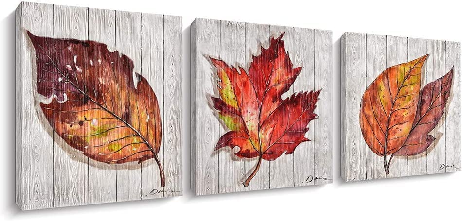 Fallpicturescanvaswallartautumnfallseasonalsetof3mapleleaveswalldecorforlivingroombedroomkitchendecorationfarmhousebathroomdecor12x12inches Urban Country Home Decor Fall pictures canvas wall art autumn fall seasonal set of 3 maple leaves wall decor for living room bedroom kitchen decoration farmhouse bathroom decor 12 x 12 inches urban country home decor