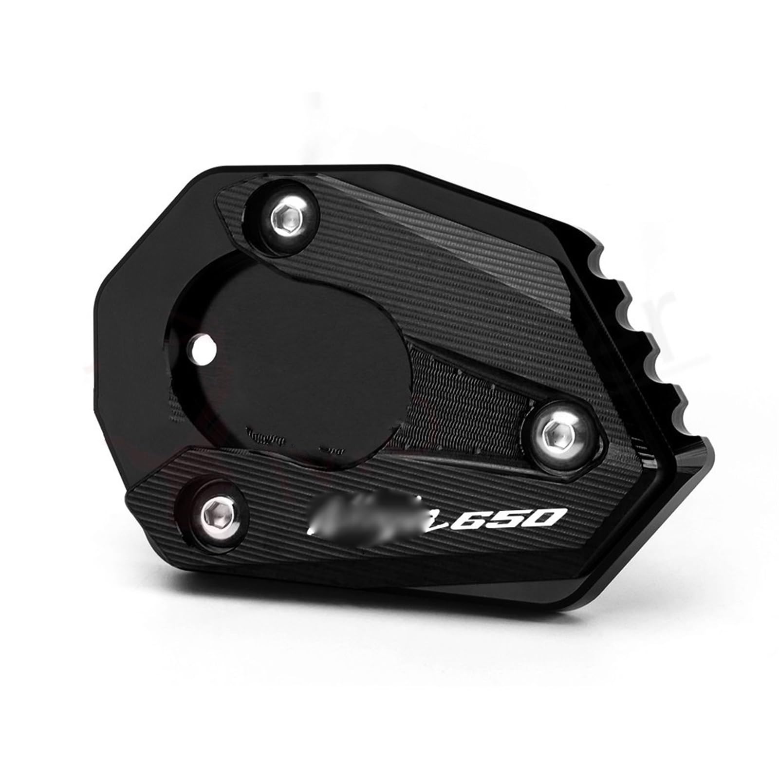 Ingranditore Per Cavalletto Laterale In Alluminio Per Ninja 125 (2019-2024) - Piastra Antiscivolo Per Moto - Accessorio Parcheggio Stabile - Nero