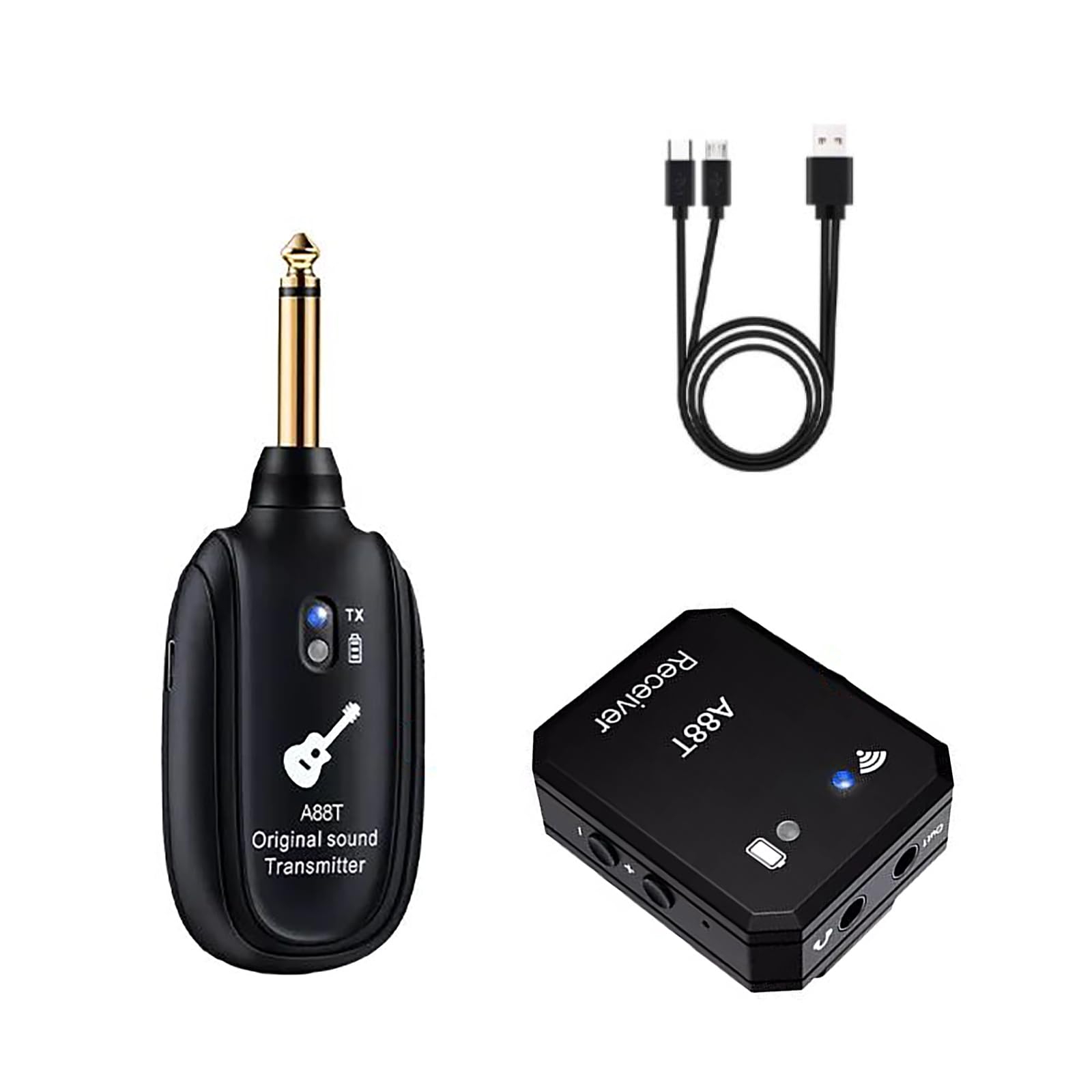 2.4GHz Wireless in Ear Monitor System, Wireless IEM System for Musicians, Studio, Band Rehearsal