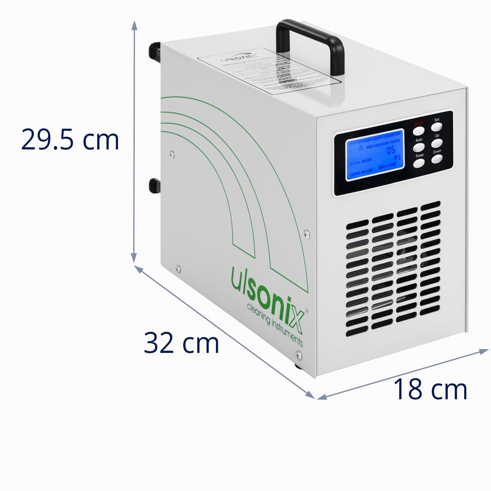 AIRCLEAN 20G Industrieller Ozongenerator (20.000 mg pro Stunde, 170 W, Timer, Fernbedienung im Lieferumfang enthalten), Weiß