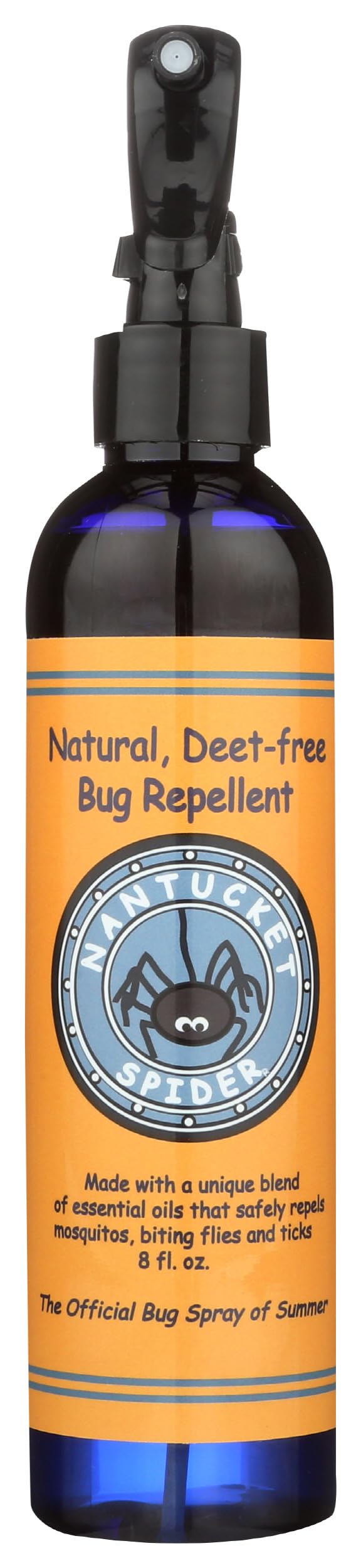 Nantucket Spider Original Bug Repellent for People - 8 oz | Repels Mosquitos, Biting Flies, & No-See-Ums | Deet-Free Essential Oil Insect Repellent
