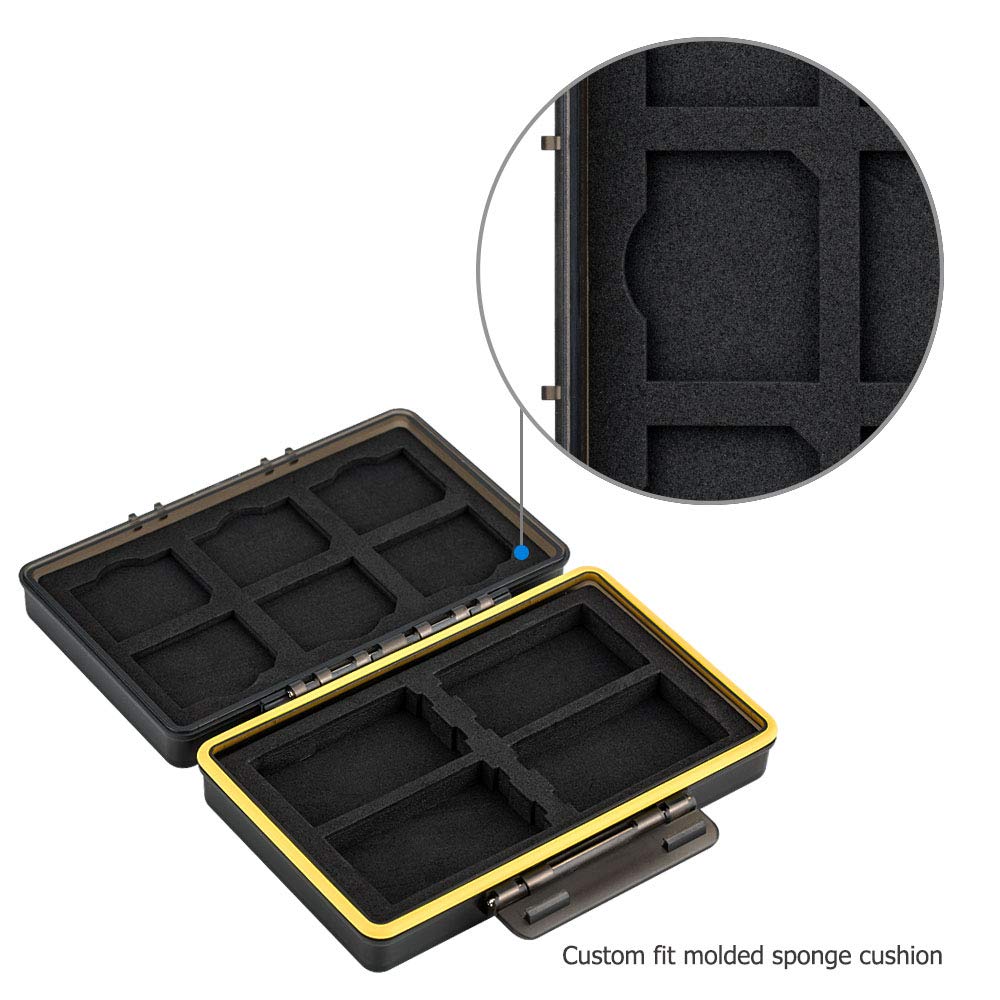 JJC MC-SD6CF3 Speicherkartenetui (Memory Card Case) Für Bis Zu 3