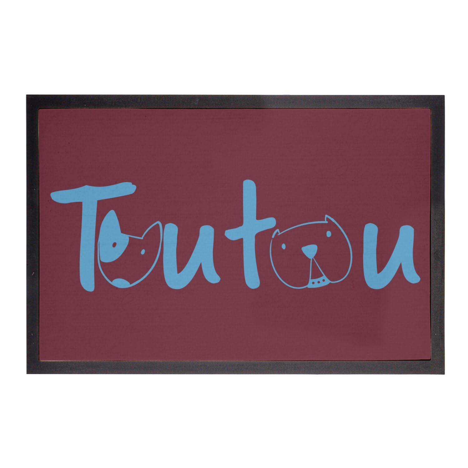 Paillasson rouge Toutou Chiens 75x50cm, l'accueil complice