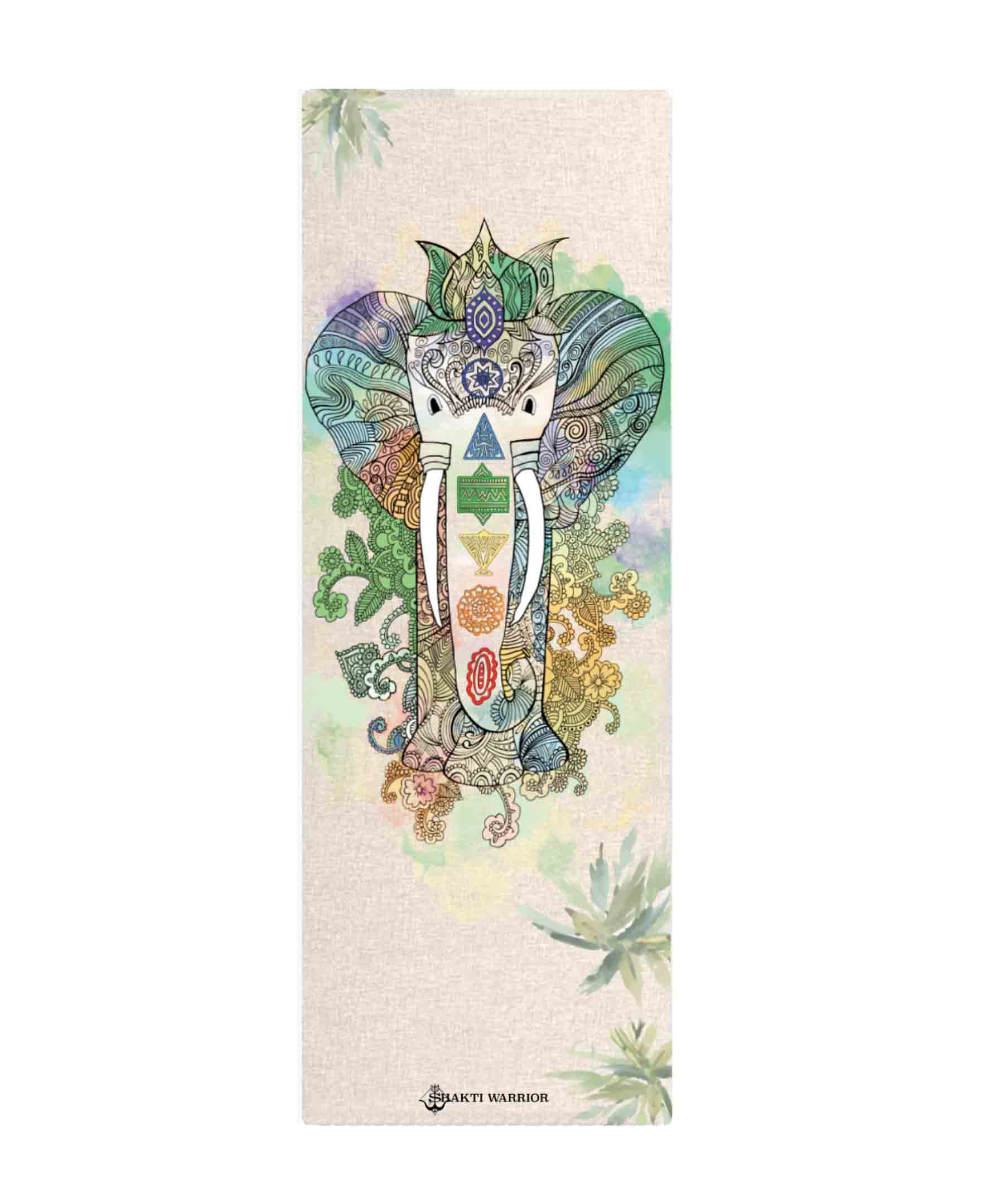 Shakti Warrior Hemp Yoga mat Extra Long and Wide Artist Designed