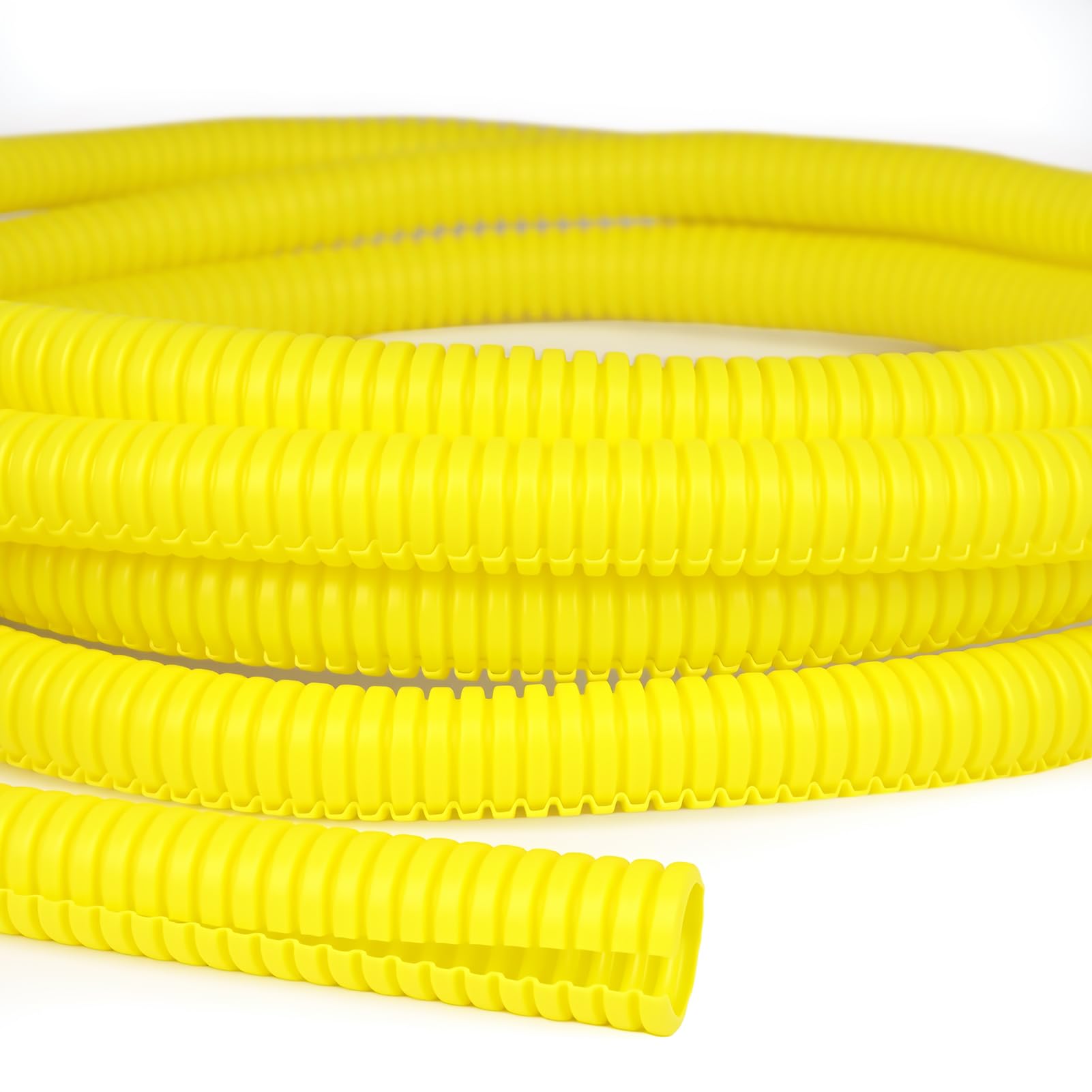 Split Wire Loom Tubing, 10,25ft Cord Protectors from Pets No Chew, Flexible Wire Covers Cord Protectors, Protective Split Cable Sleeve for Automotive Home Industrial Wires(Yellow, 1.12inch-10ft)