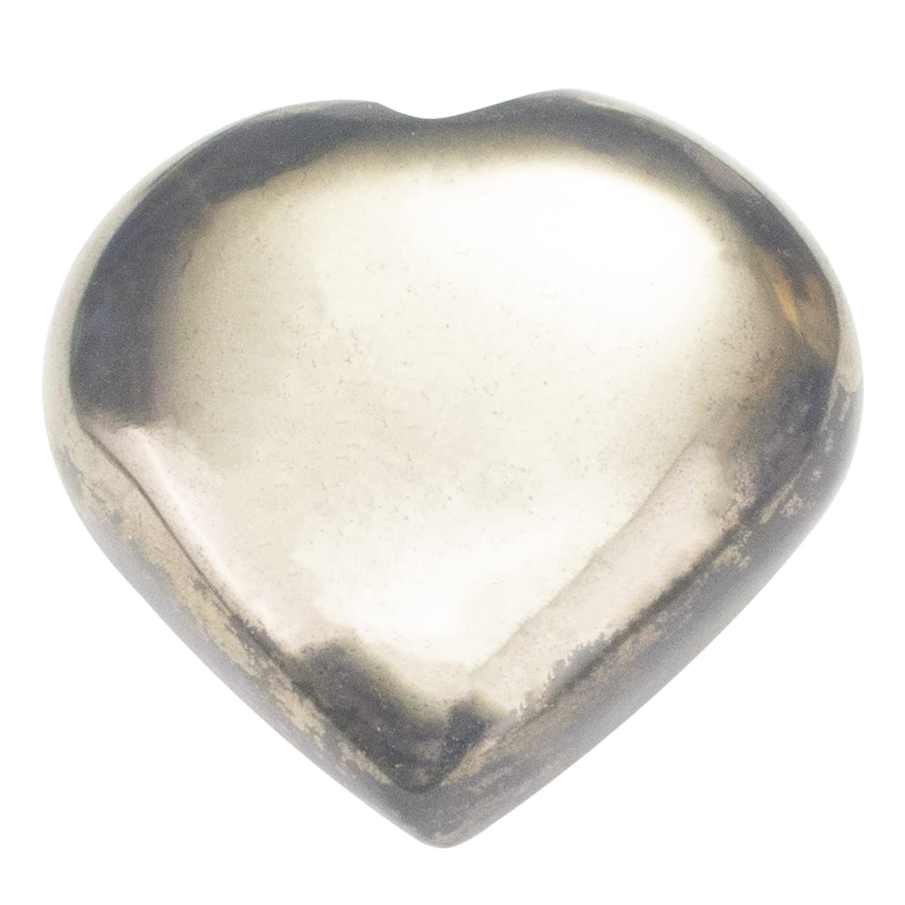ZAICUS 50mm Golden Pyrite Heart Crystal Love Stones Healing Crystals Natural Reiki Gemstone Hand Carved Palm Thumb Worry Pocket Massage Stones Therapy & Meditation Gifts for Mothers Day