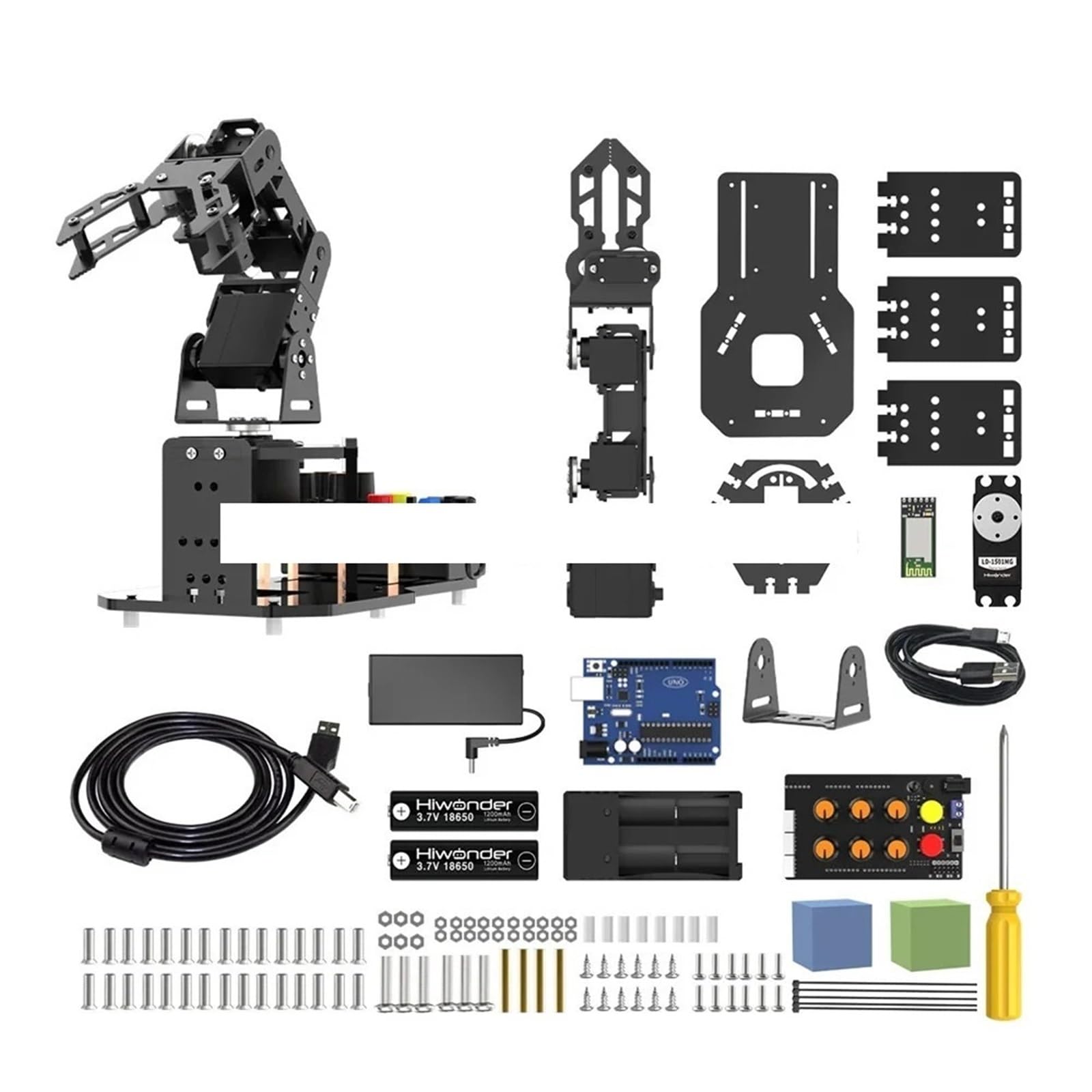 Ramię robota MiniArm AI z cyfrowymi serwami obsługującymi rozszerzenie czujnika Programowanie Arduino na otwartym kodzie źródłowym(RED)