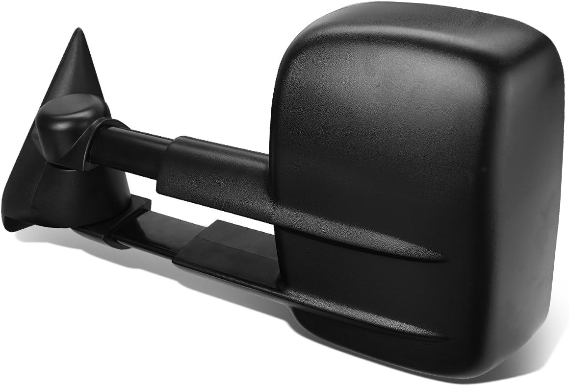 Auto Dynasty Left Side Black Manual Telescoping Folding Rear View Towing Mirrors Compatible with Silverado Sierra GMT800 99-07