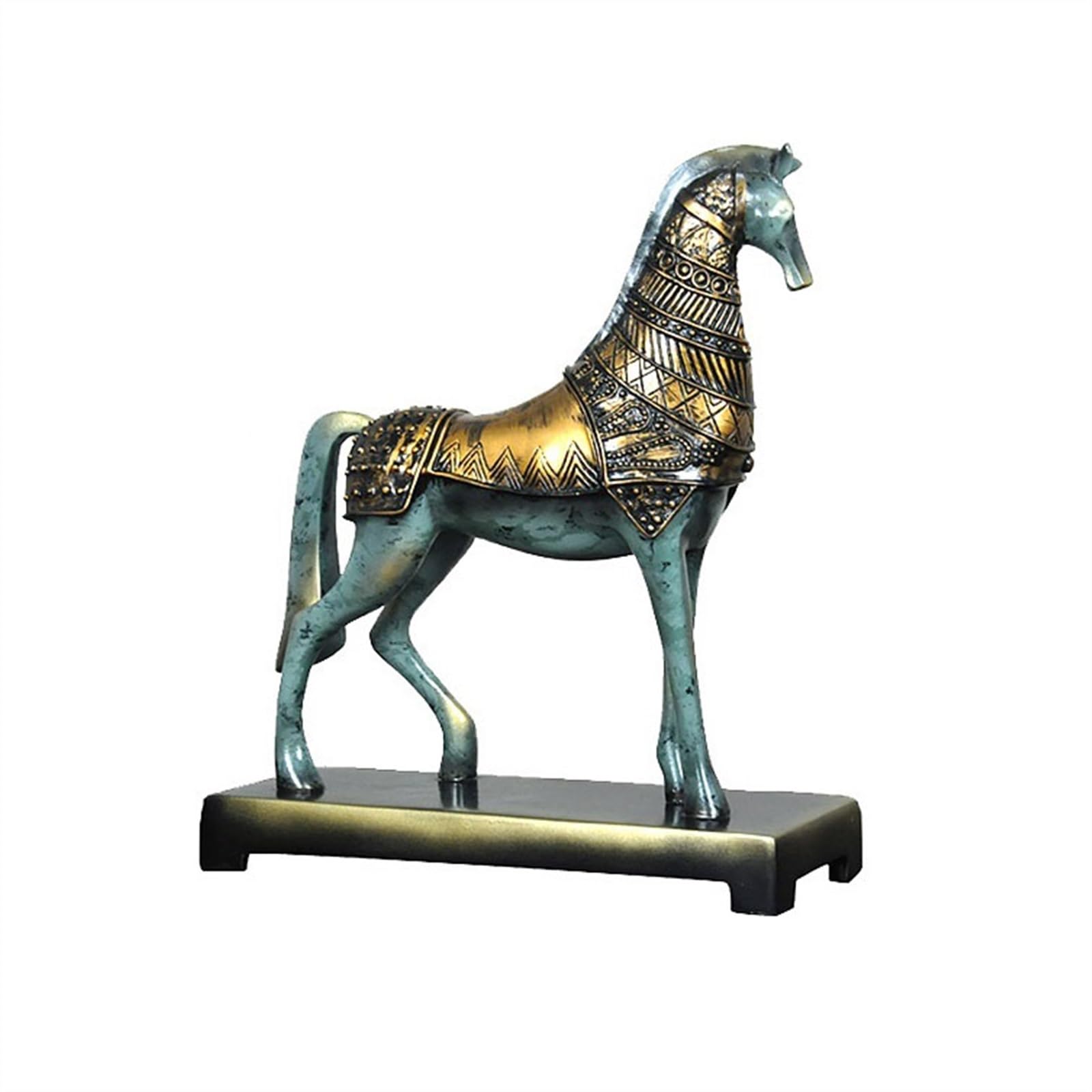 ZENY896V Sculptures Retro Horse Sculpture Decorative Ornaments Desktop Decorations Decor(B)