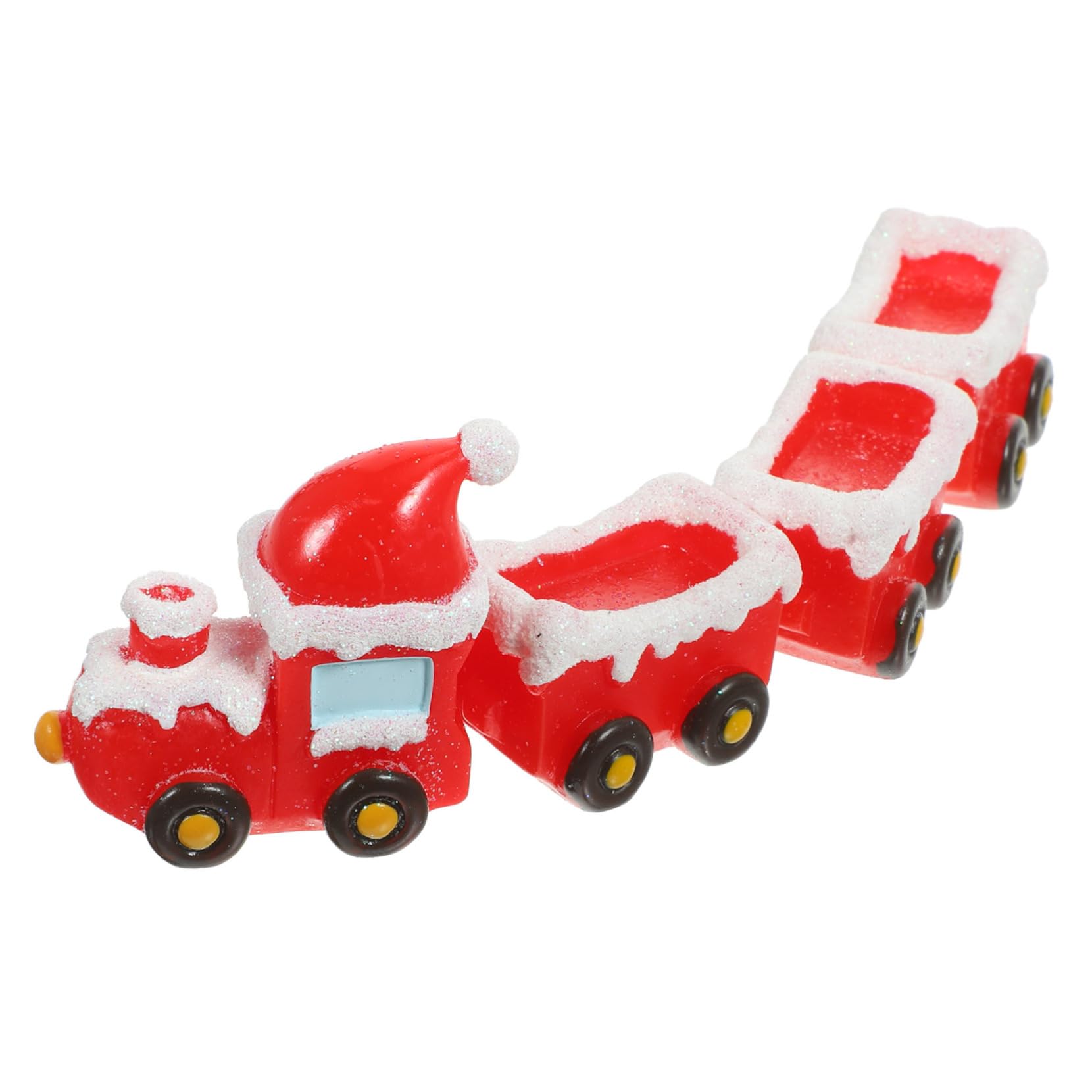 BESTOYARD 4juegos Accesorios De Miniaturas para Pueblo Navideño Decoración De Navidad Miniatura De Tren y Carrozas para Crear Escenarios Festivos Casa