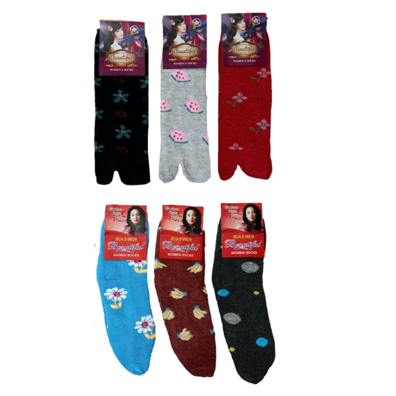 Kingmaker Women's & Men Ankle Length socks (Combo Pack of 3 Pairs thick socks & 3 Pairs thin socks )