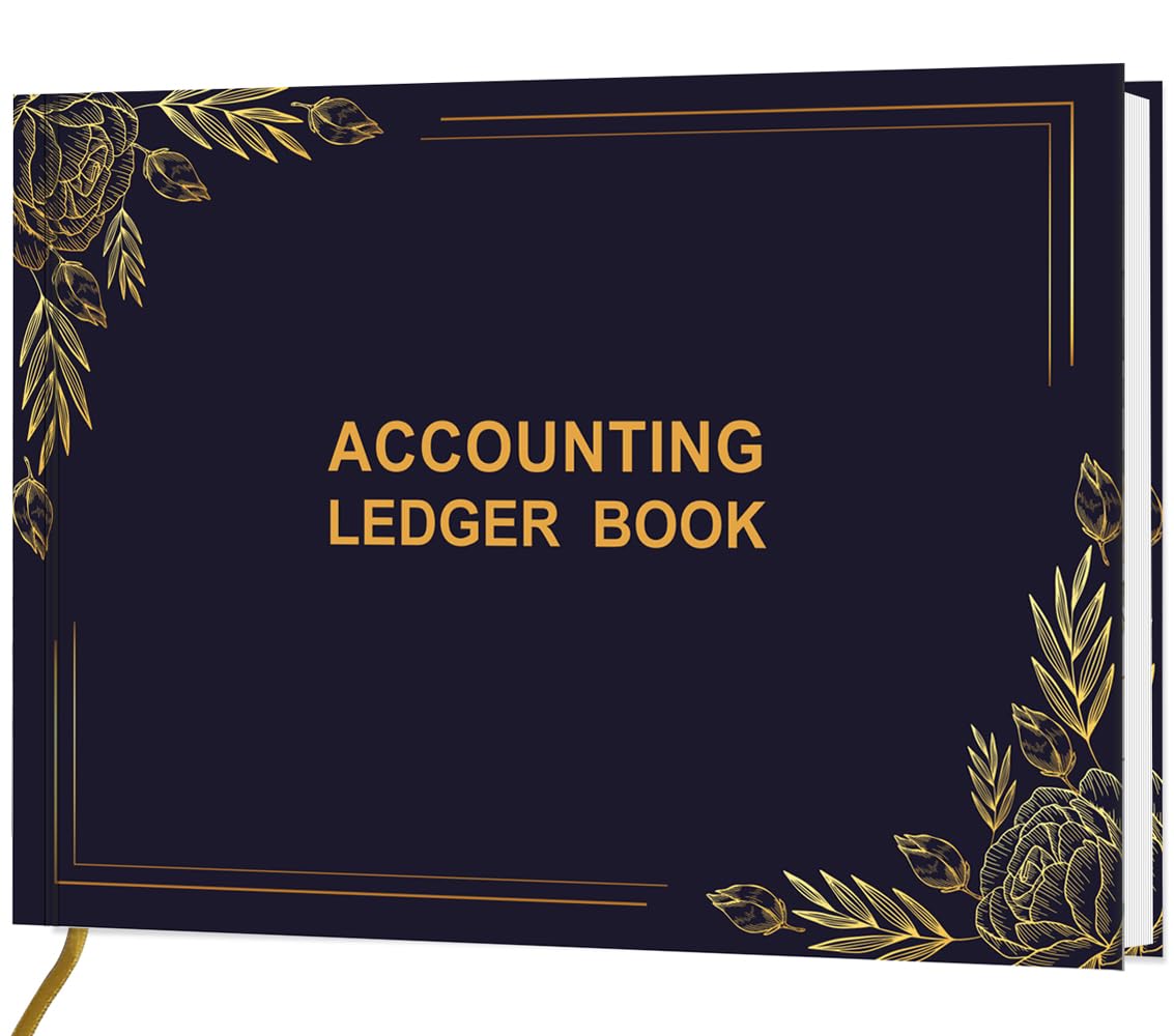 Accounting Ledger Book - Ledger Book for Small Businesses Bookkeeping & Personal Use, Expense Tracker Notebook for Tracking Money, Expenses, Deposits