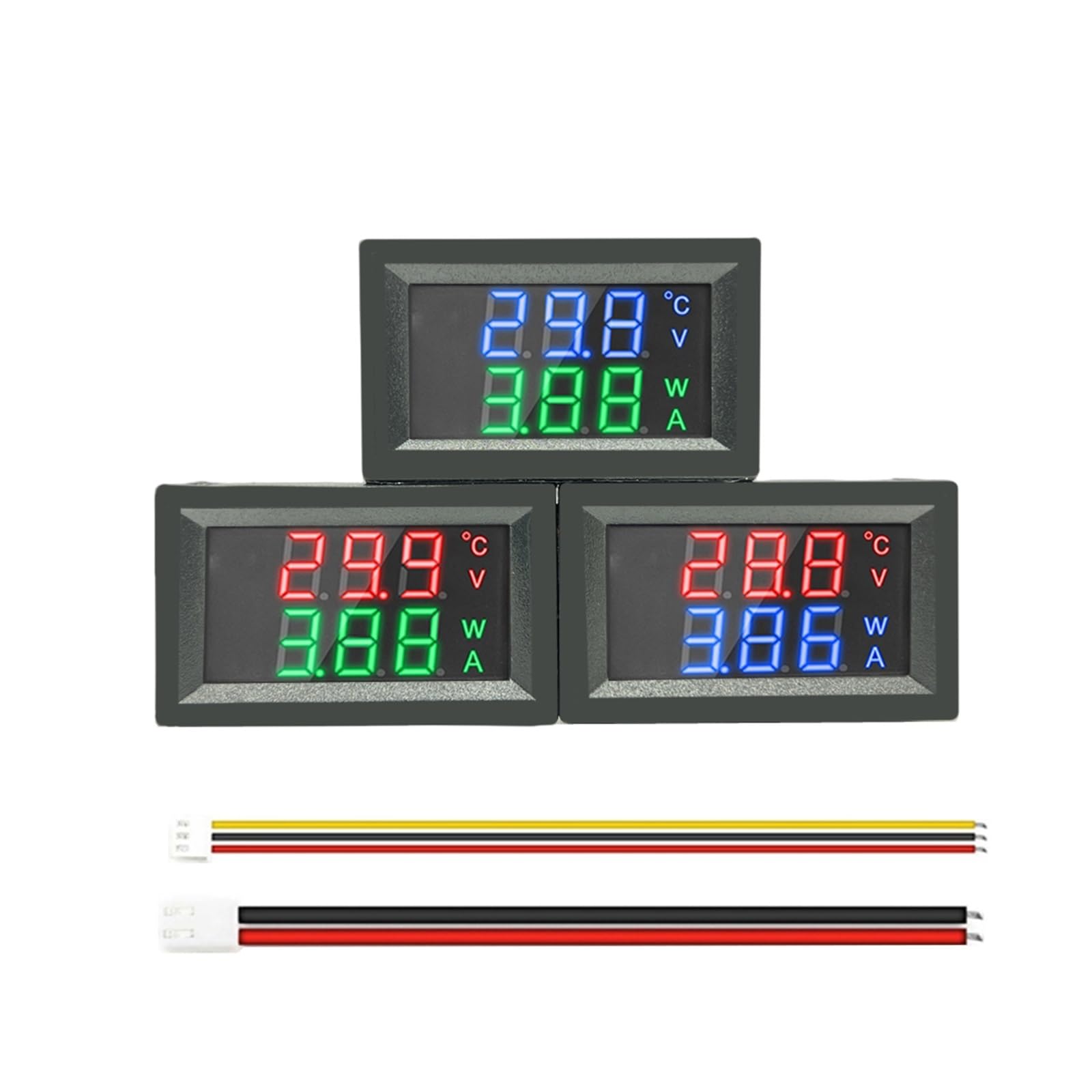 HASMI DC100V 10A Voltmetro Amperometro Blu Rosso Dual Amp Volt Tensione Misuratore di Corrente Tester Pannello Display LED Digitale 1 Pz (Color : 3 HASMI DC100V 10A Voltmetro Amperometro Blu Rosso Dual Amp Volt Tensione Misuratore di Corrente Tester Pannello Display LED Digitale 1 Pz (Color : 3