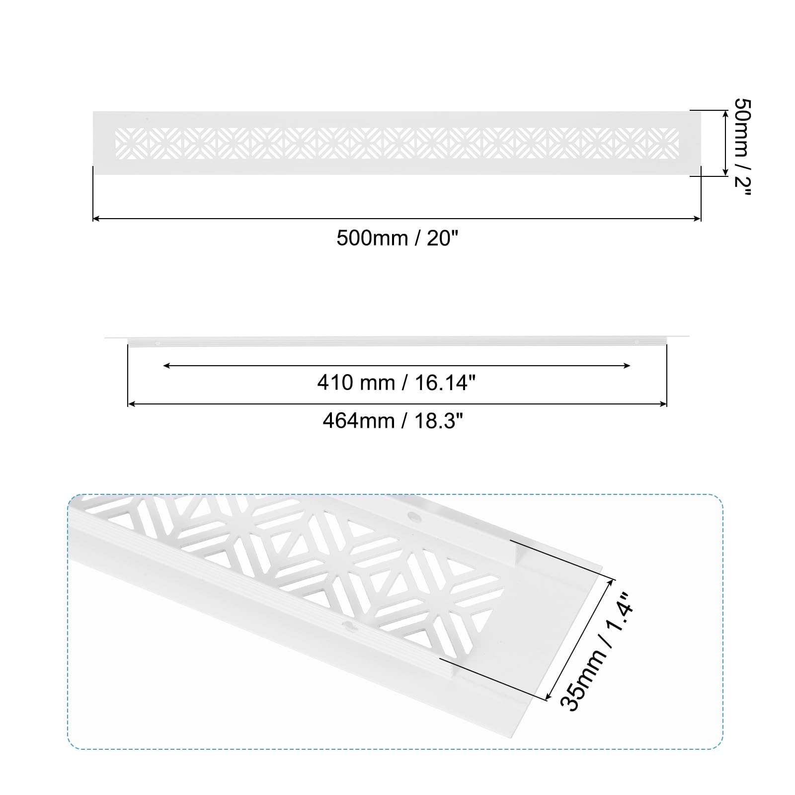 PATIKIL 20 x 2 Inch Door Air Vent Cover - Image 2