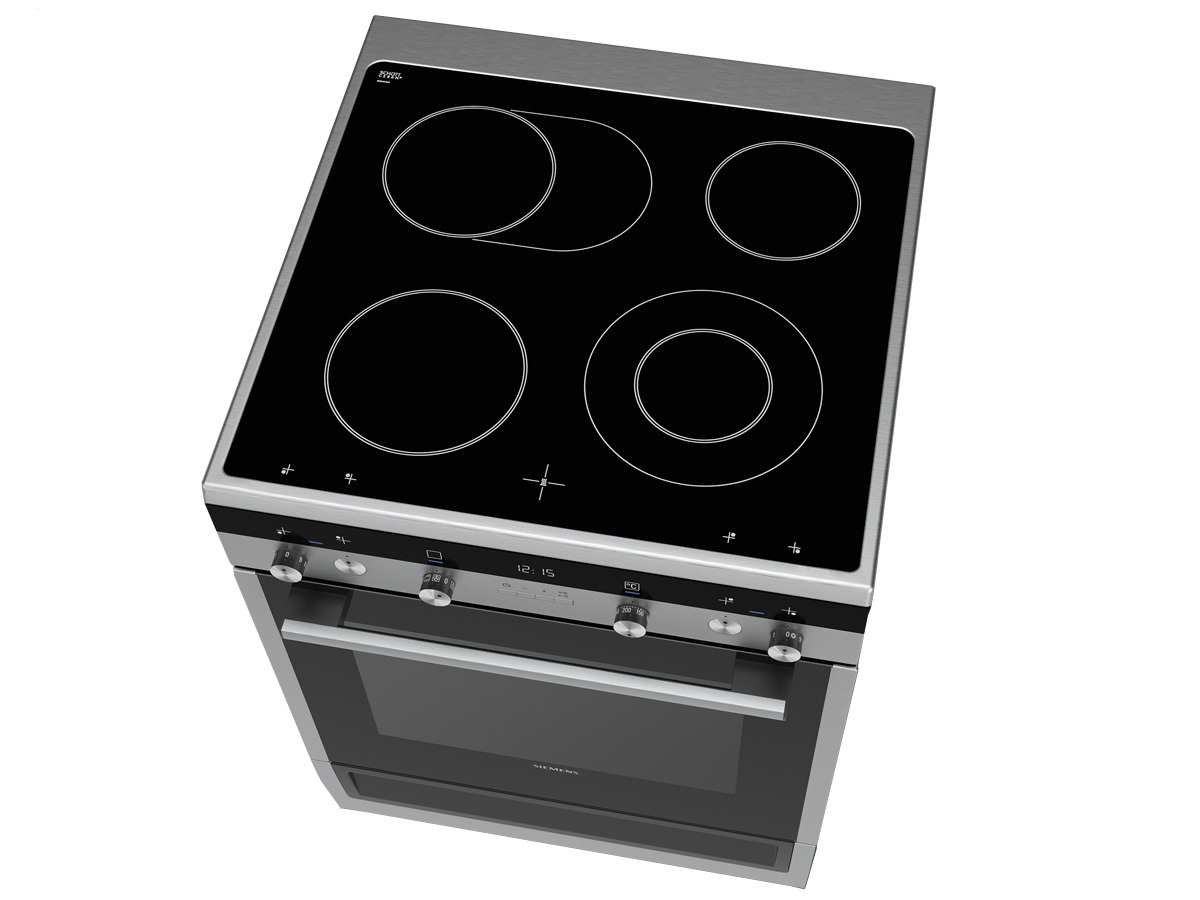 Siemens HA744540 iQ300 Cuisinière électrique/A / 66 l/chauffage rapide/acier inoxydable