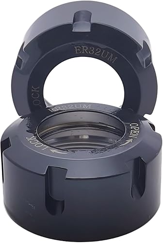 Miniatura 3 de Tuerca de sujeción de pinza ER32-UM con agujeros de equilibrio dinámico para torno de soporte de mandril de fresado CNC