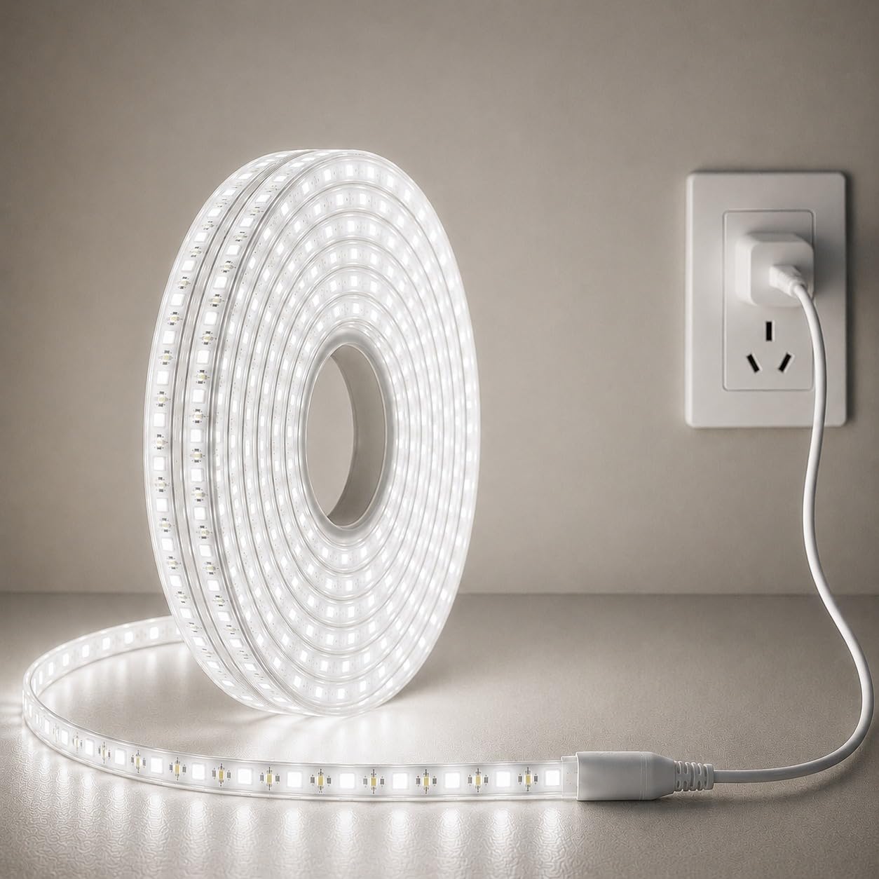 MoonlitDreams White LED Rope Light 3M for Home Decoration | Waterproof Flexible Strip Tube for Ceiling Cove Lighting, Wall Decor, Indoor Outdoor Use, Festive & Diwali Lights-image-35