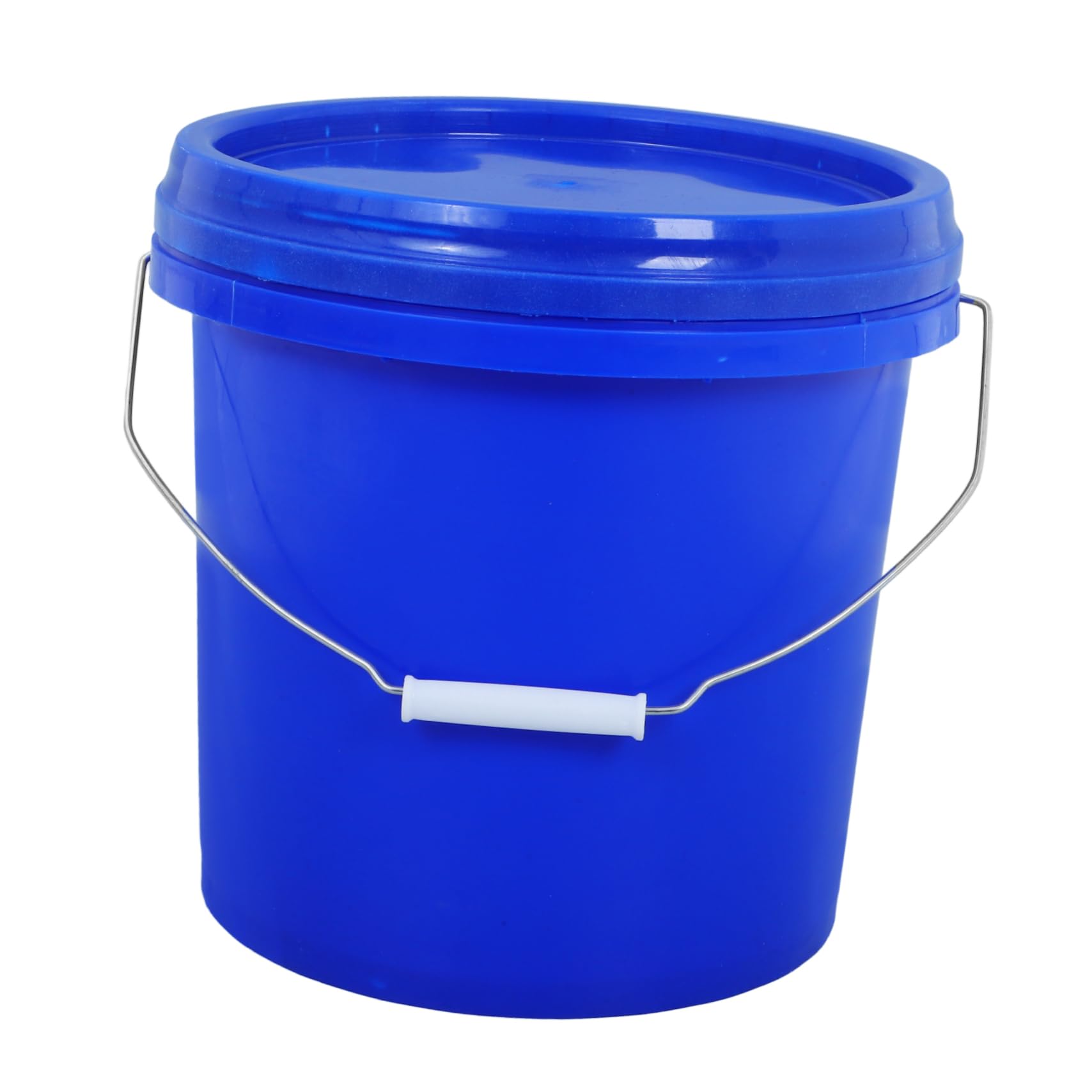 Secchio di Plastica con Coperchio Ermetico 10l Blu PP