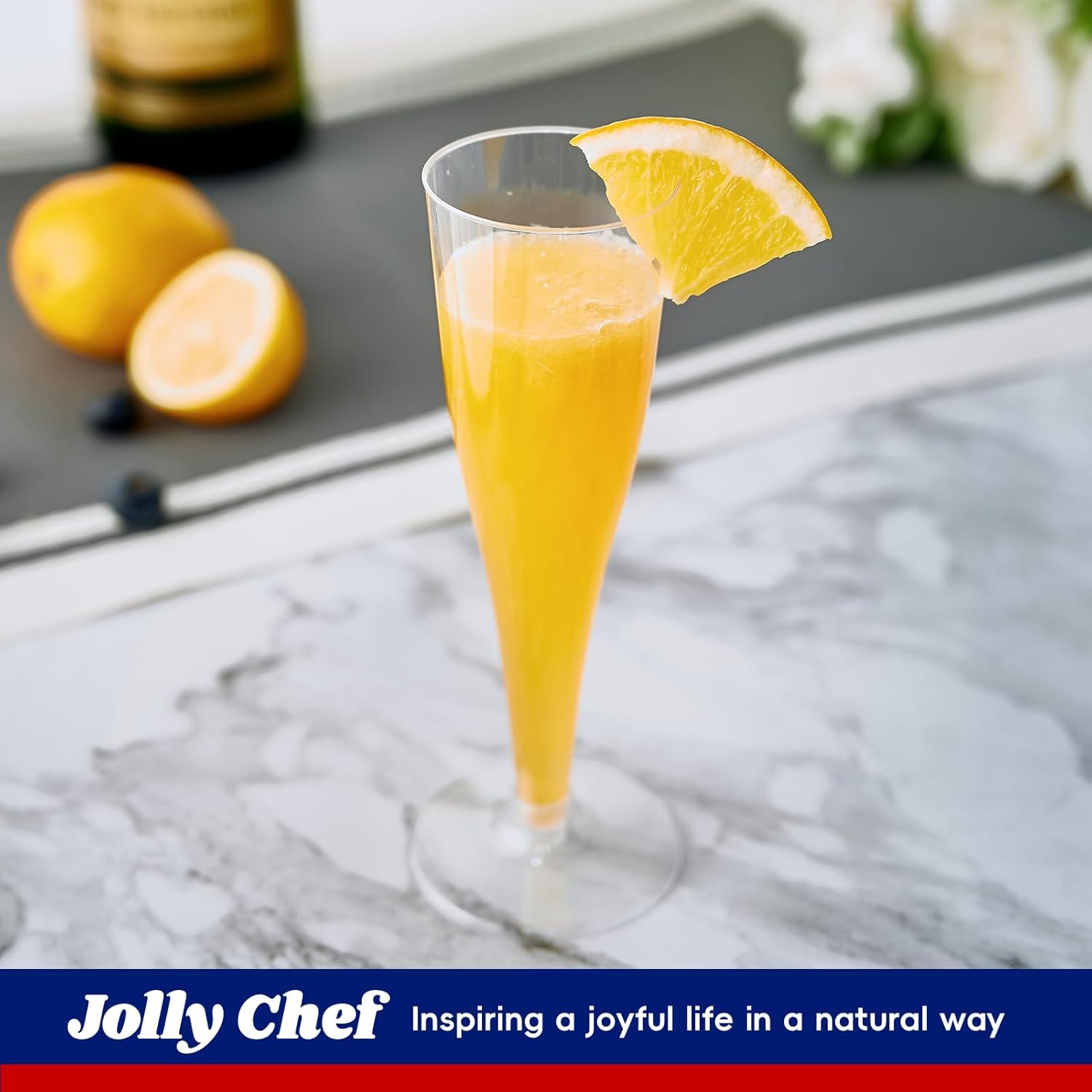 JOLLY CHEF 50 Pack Plastic Champagne Flutes Disposable 4.5 oz Clear Plastic Champagne Glasses Suitable for Wedding, Thanksgiving Day, Christmas - Image 5