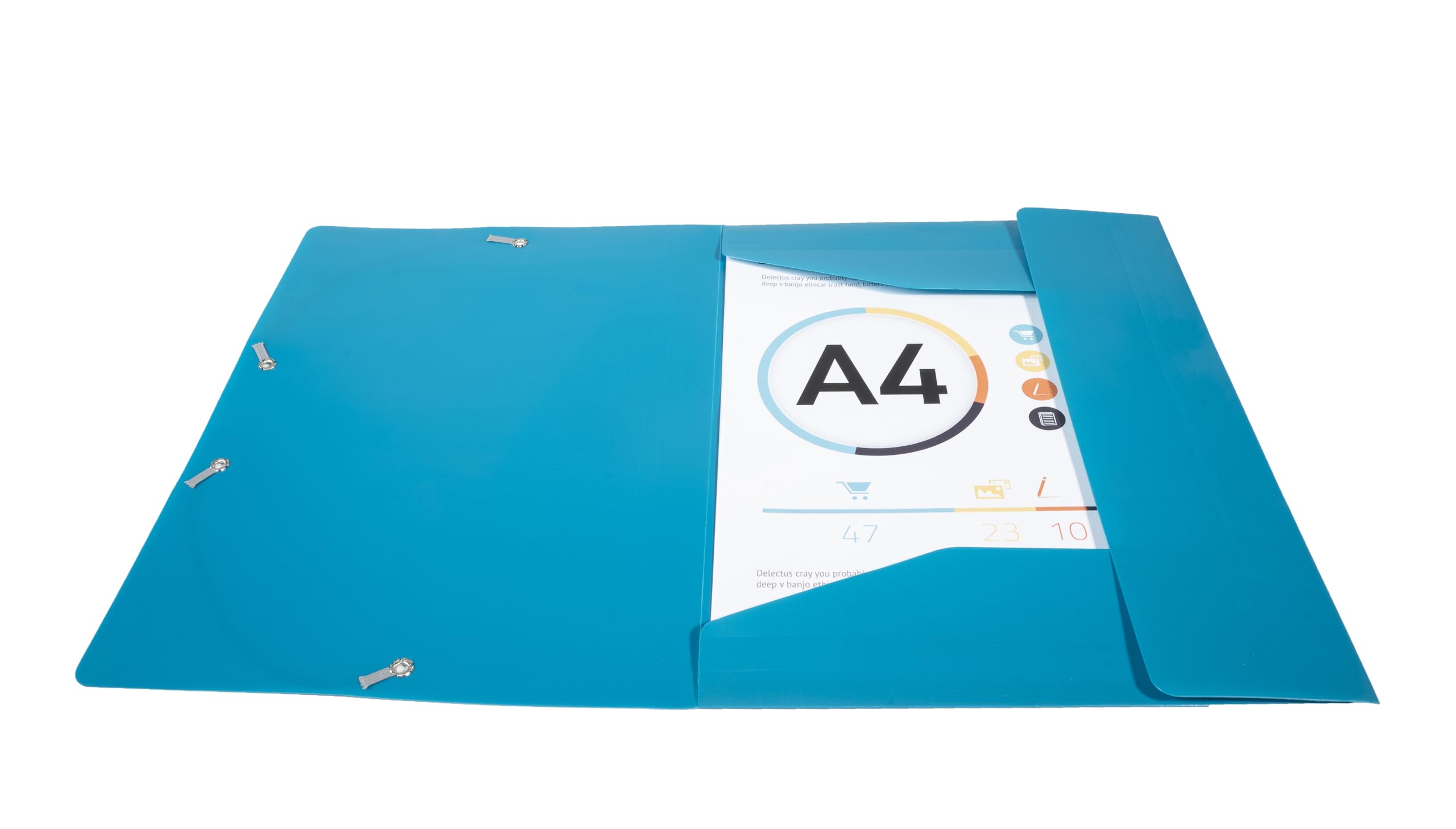 Chemise a elastique 3 rabats polypropylene 4/10e opaque eco - a4