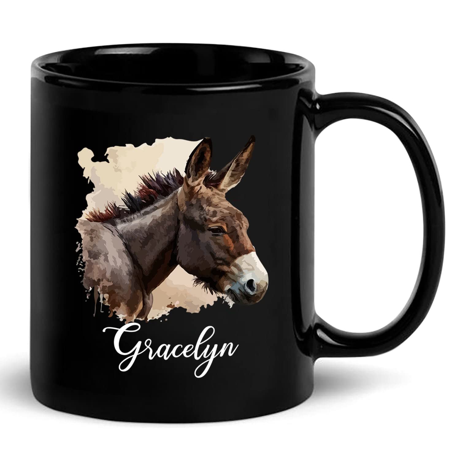 Personalized Choose Name Mule Coffee Mugs Cups Gifts For Men Women, Customized Donkey And Horse Black Ceramic Mug Gifts For Mule Lovers, Mules Travel Mug, Mule Coffee Cup Present, Mule Animal Tea Cup