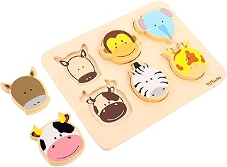 HONMEET 1 Conjunto De Quebra-Cabeça Geométrico Placa De Quebra-Cabeças De Animais Para Crianças Botão Quebra-Cabeça De Madeira Quebra-Cabeças Para Crianças Quebra-Cabeças De Madeira Para