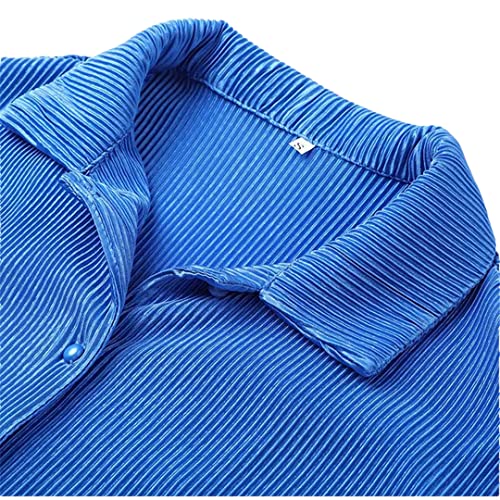 Women's Shirt Two Piece Sets High Waist Wide Leg Pants Suit Casual Female Top Outfit Matching2