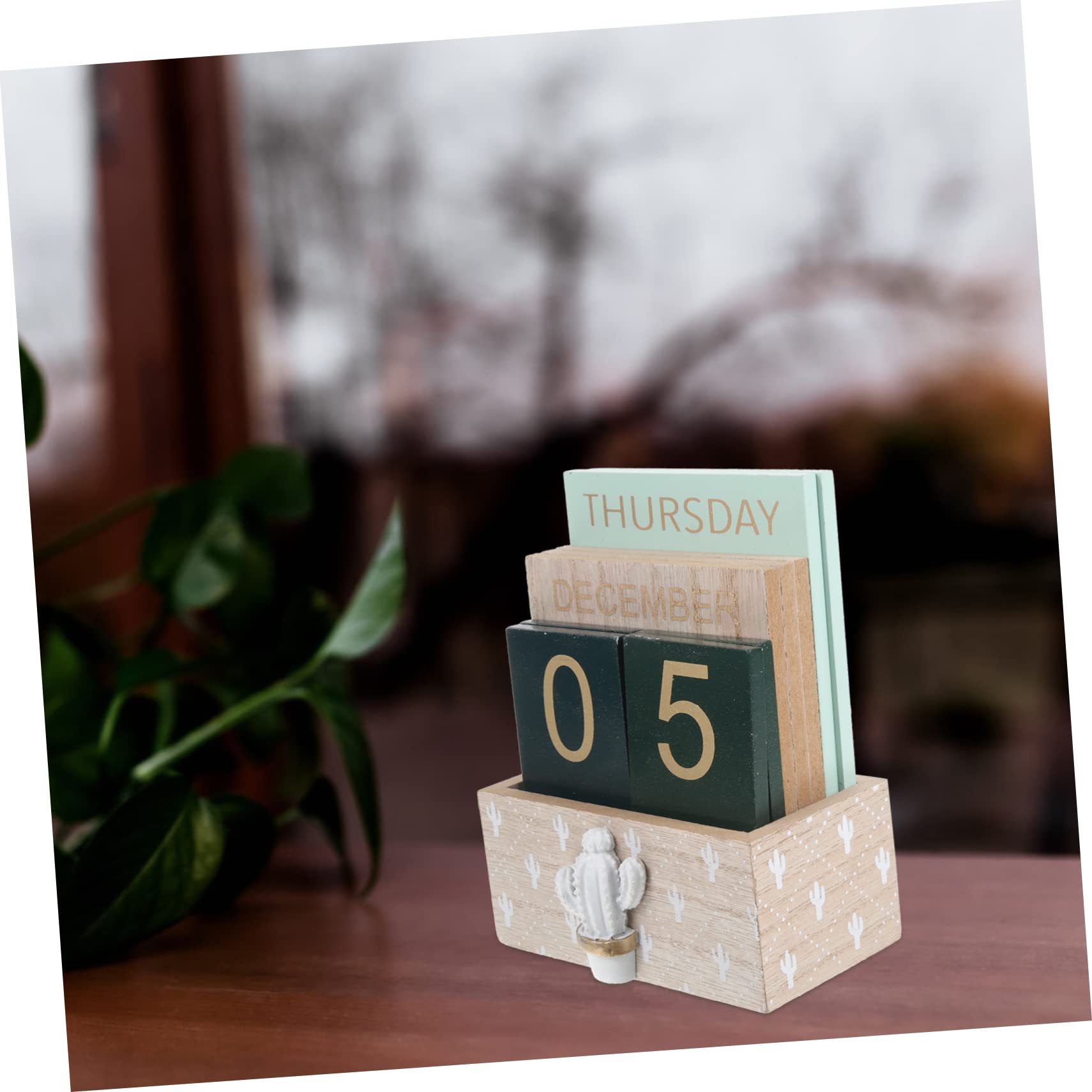 Calendario Perpetuo Legno Per Scrivania Decorazione Unica e Funzionale Calendario Mensile e Giornaliero Per Casa e Ufficio Design Chic e Compatto Per Ogni Spazio Per Scuole Hotel e