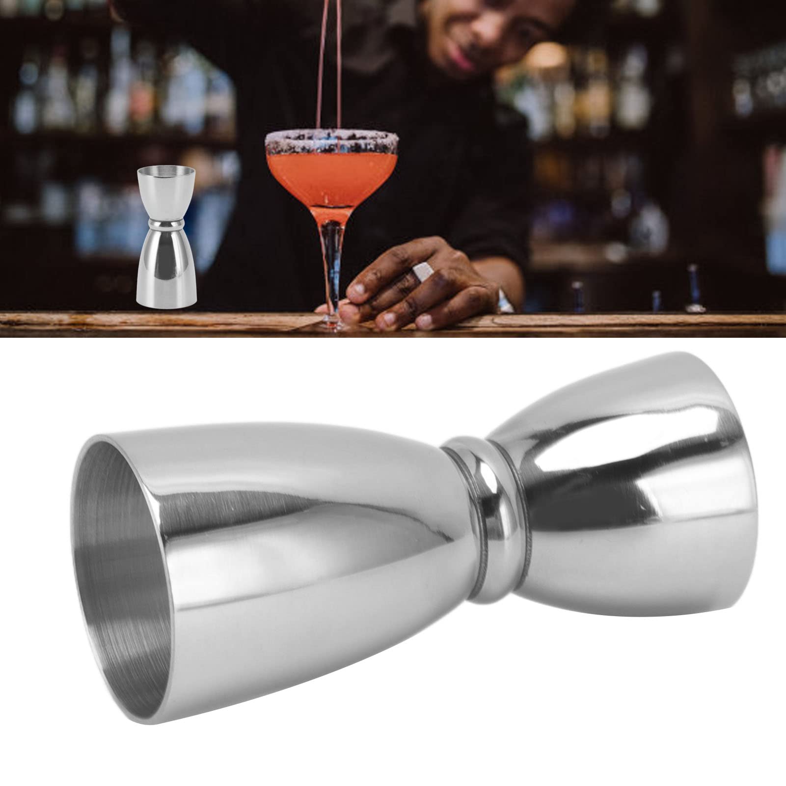 Measuring Liquor Jigger, Stainless Steel Double Jigger Rustproof Bell Shaped For Bars