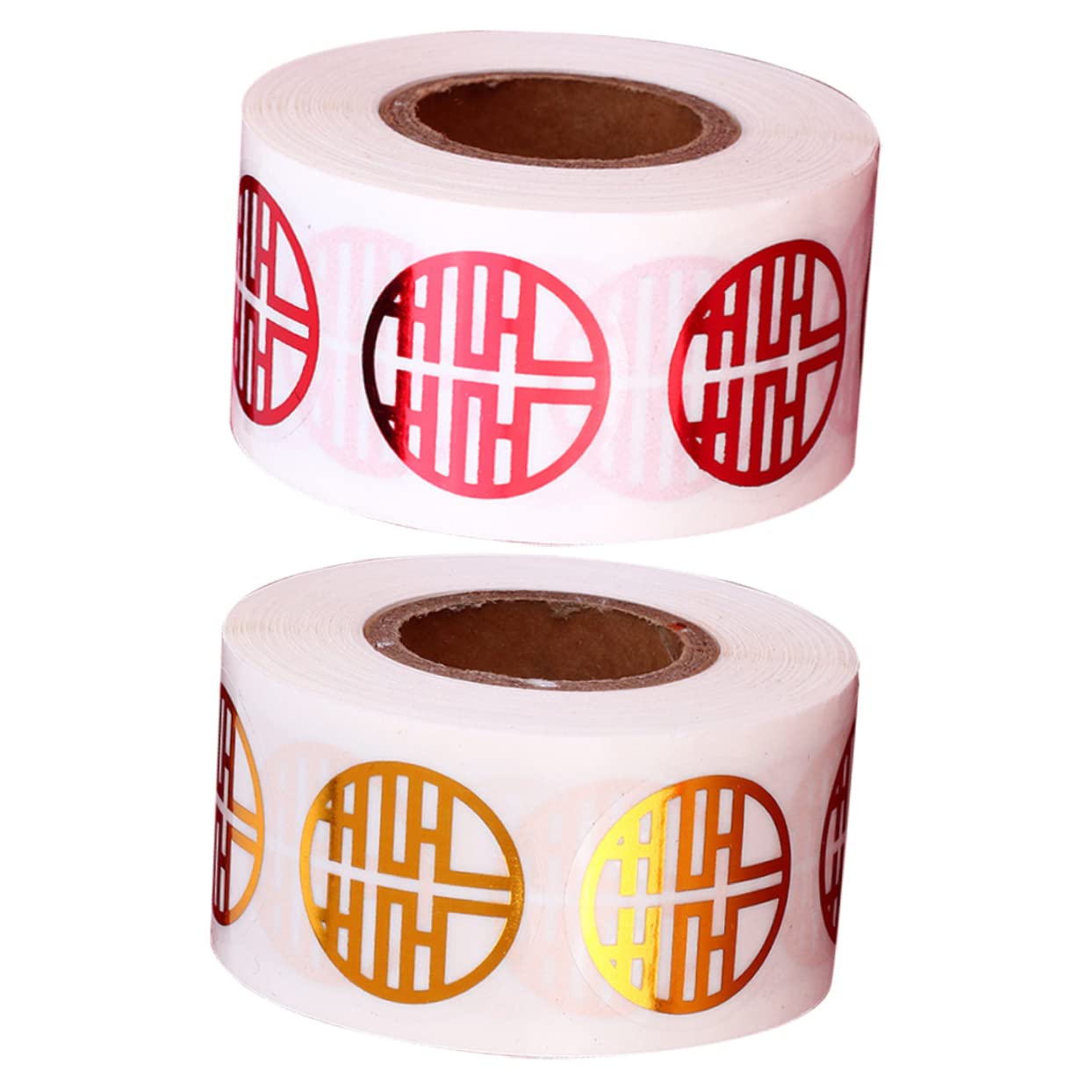 Hochzeitsanhänger, Geschenkanhänger, 8 Rollen Selbstklebende Doppelte Glücksaufkleber Chinesische Hochzeitsetiketten Aufkleber for Kekstüten Zur Hochzeit Roter Xi-wortaufkleber