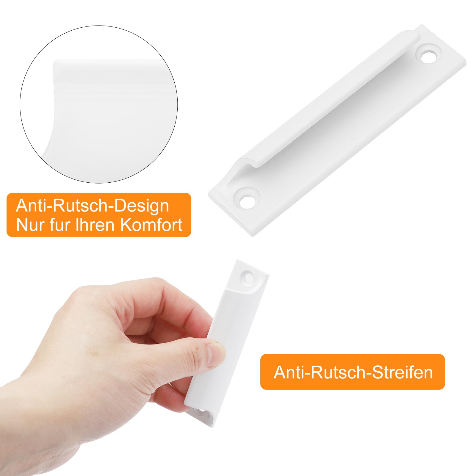 APOMOONS 4 pz Maniglia per porta da balcone esterna, porta da terrazza esterna, maniglia in lega di alluminio, set di maniglie versatili e sicure con adatto per finestre
