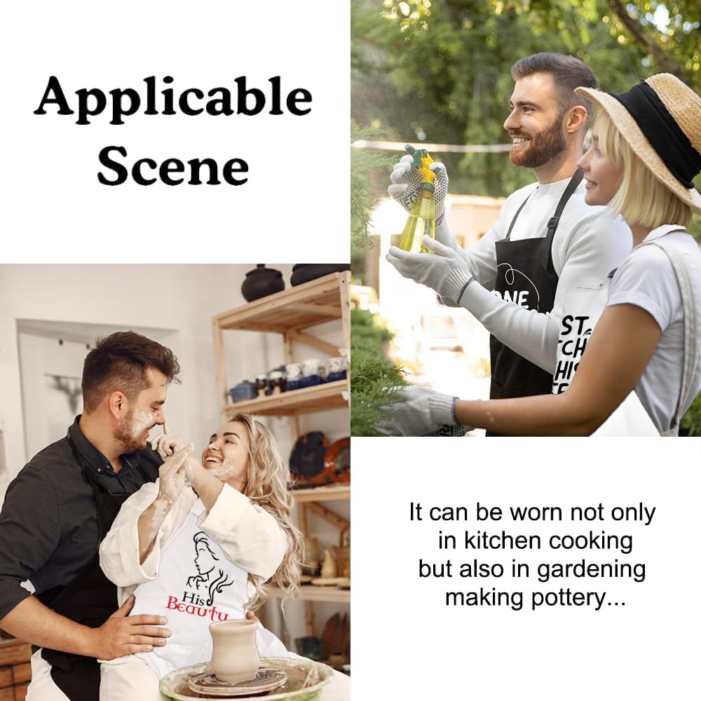 AGMDESIGN One Great Fisherman, Best Catch Of His Life 2-Pack Apron Set, Bridal Shower Gift for Couples, Anniversary Birthday Gifts for Parents BFF - Image 5