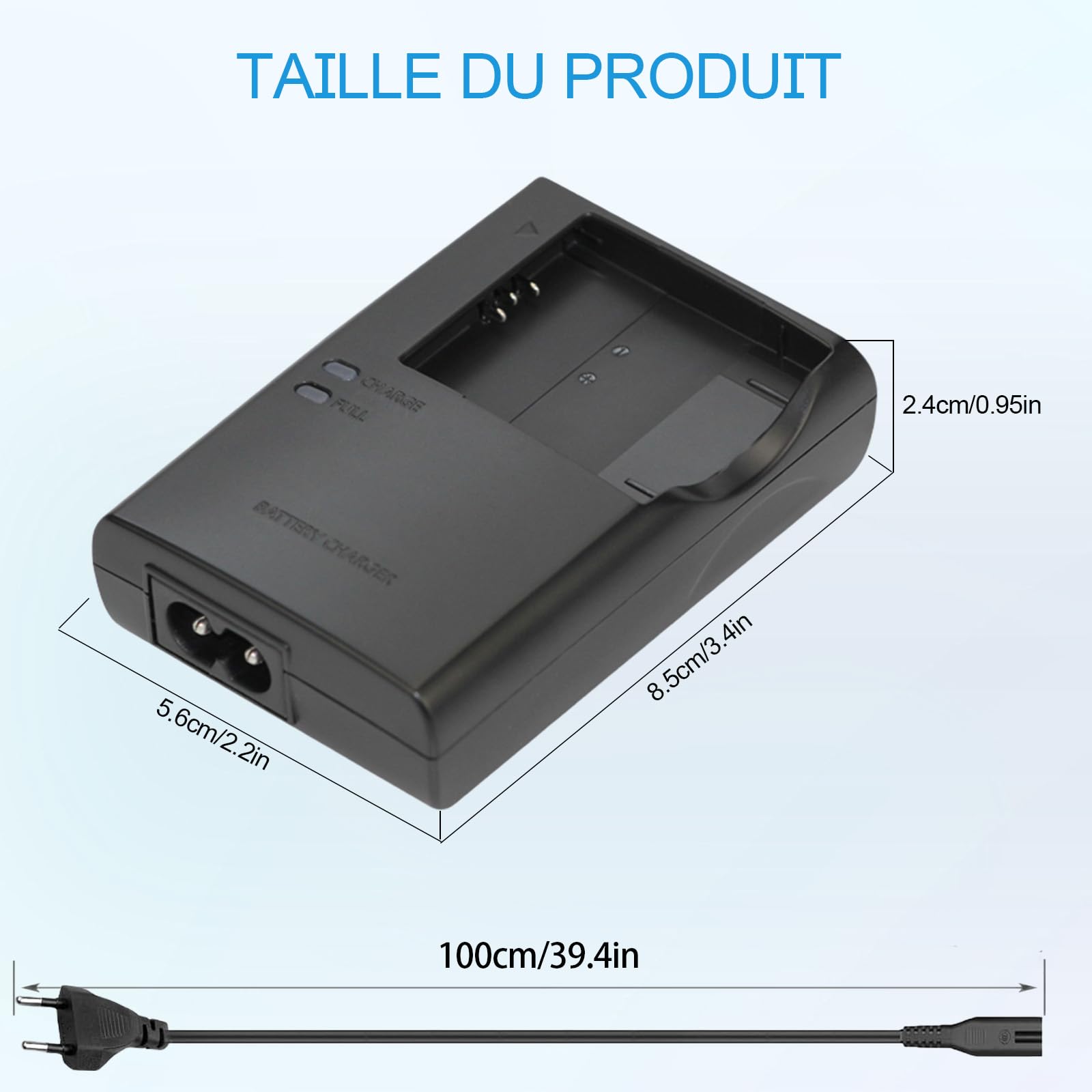 NB-11L NB-11LH CB-2LF Chargeur de Batterie Compatible Canon PowerShot Elph 360 HS,180 is,190 is,350 HS,110 HS,170 is,150 is,A2300,SX400 is,A2500, A3500 is, A4000 is Appareil Photo & 100cm AC Cord