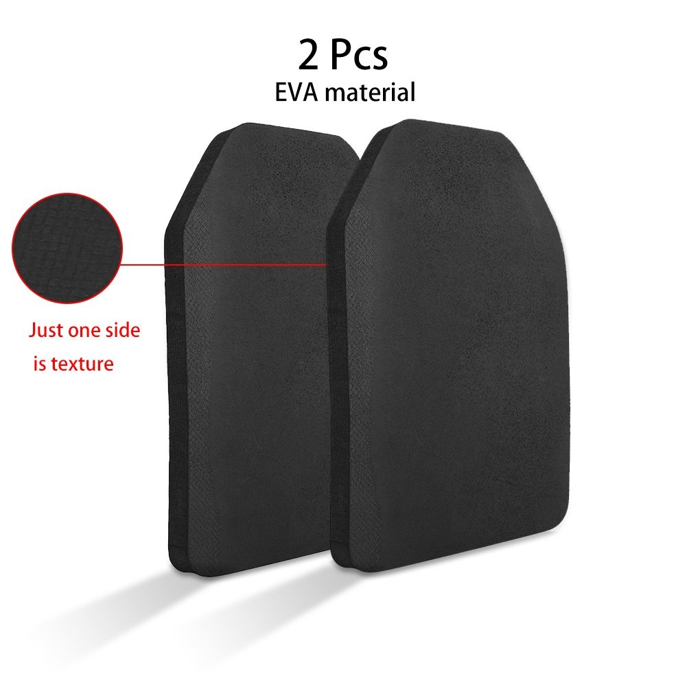 Veste Tactique Protection Pad, 2 Pcs EVA Léger Assiette Ensemble Airsoft Paintball Gilet Protection Retour Protection Pad Grand Accessoire pour Airsoft Et Paintball