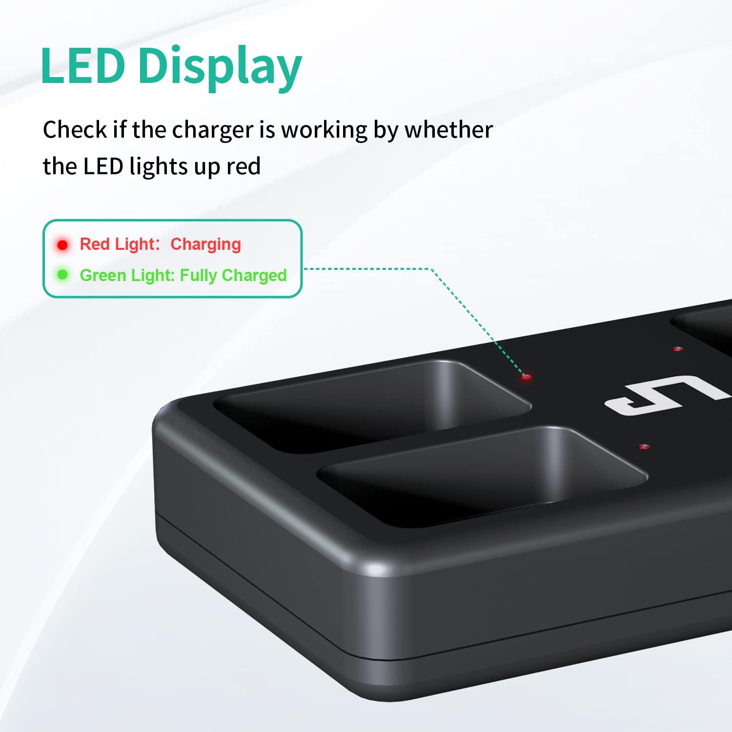 LP 9V Rechargeable Battery Charger Pack, 4 Pack 600mah 9 Volt Batteries and 4 Bay Battery Charger with LED Lights Display for Wireless Microphones, Toys, Flashlights, Guitar, Keyboard