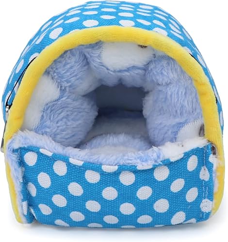 Miniatura 5 de Wontee Hamster Bed Hideout Sugar Glider Hamaca para animales pequeños, casa de cama cálida para hámsters, erizos, planeadores de azúcar, jerbos y