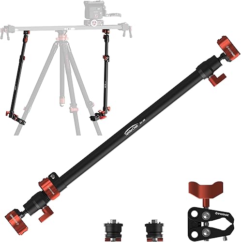 IFOOTAGE Brazo de soporte deslizante con abrazadera Super C, brazo mágico grande de 32 pulgadas, para trípode de cámara y monopie, Shark Slider Nano