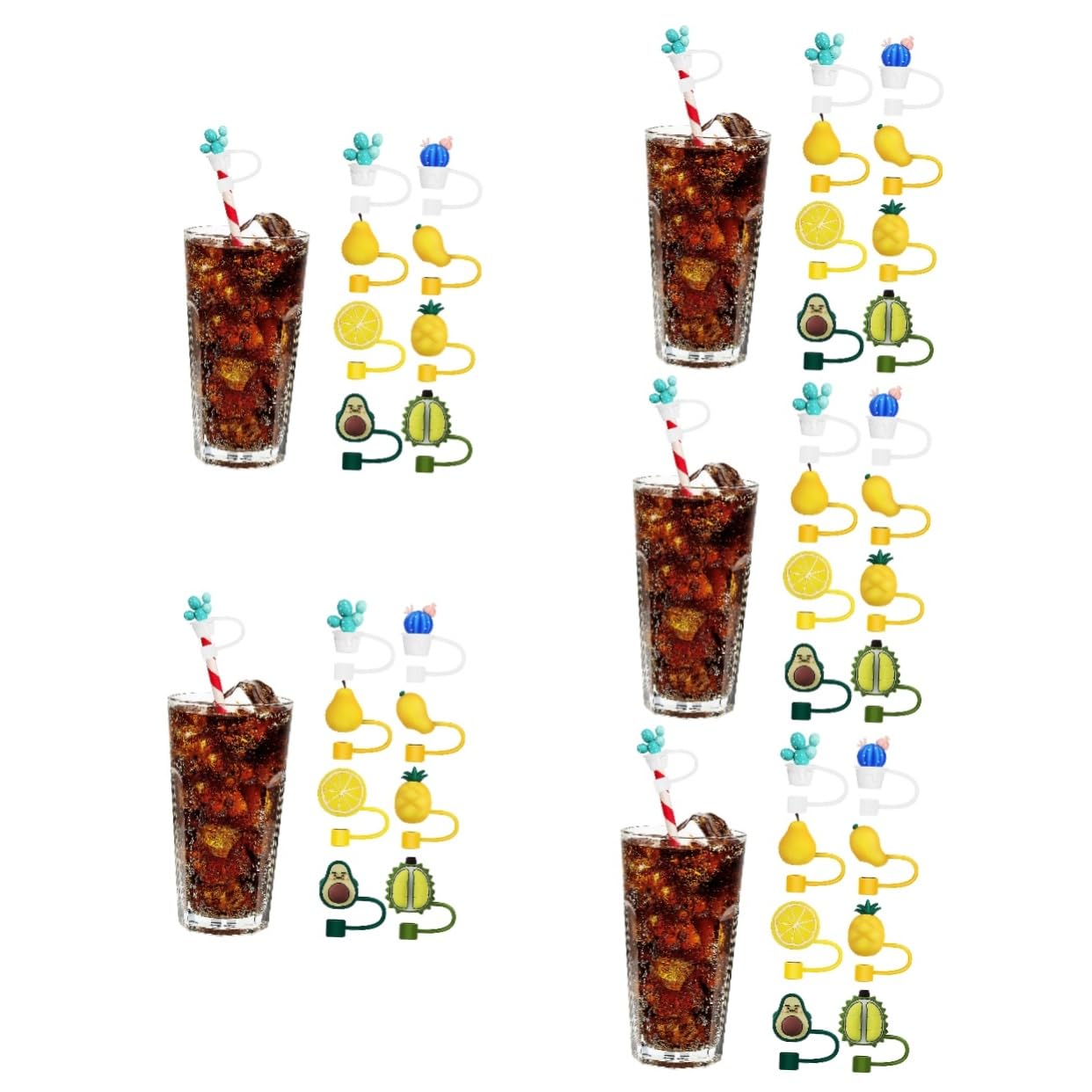 Alipis 40 Teiliges Glas Strohhalm Set Schnaps Strohhalm Silikon Strohhalmspitzen Strohabdeckung Strohkappen Strohstopper Strohaufsätze Für Trinkgläser Kappen Für Strohhalme