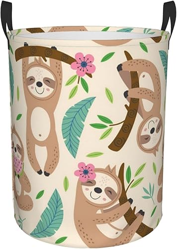 Cesto de ropa sucia grande plegable con asas, fácil de transportar, cesta de almacenamiento redonda para ropa sucia, cesta de manta