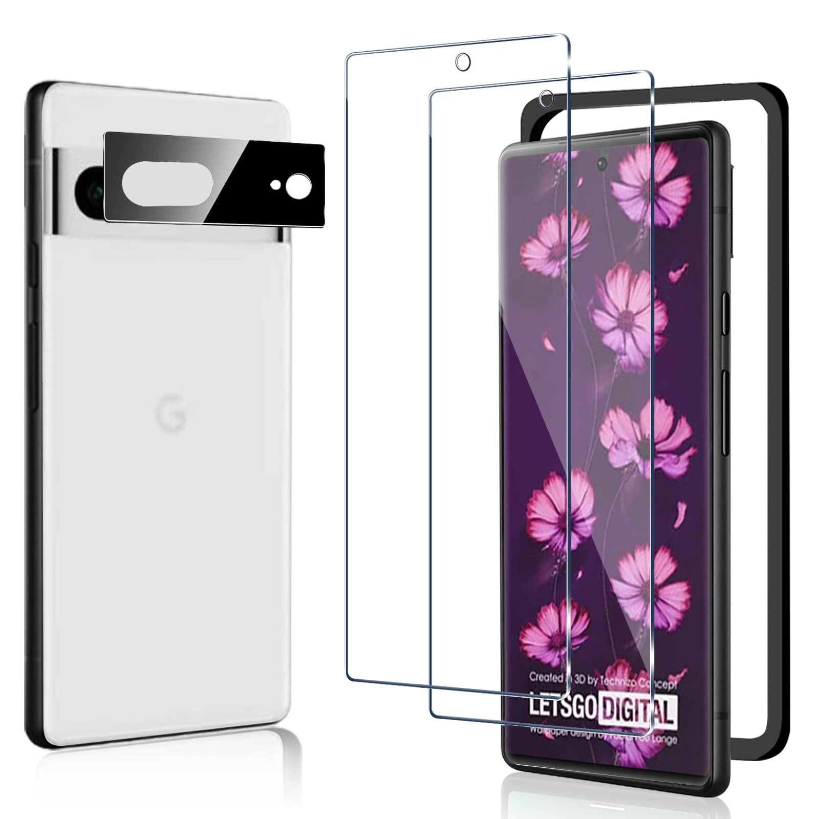 Amazon.co.jp: Google Pixel 7 対応 ガラスフィルム（2枚入り）＋ 
