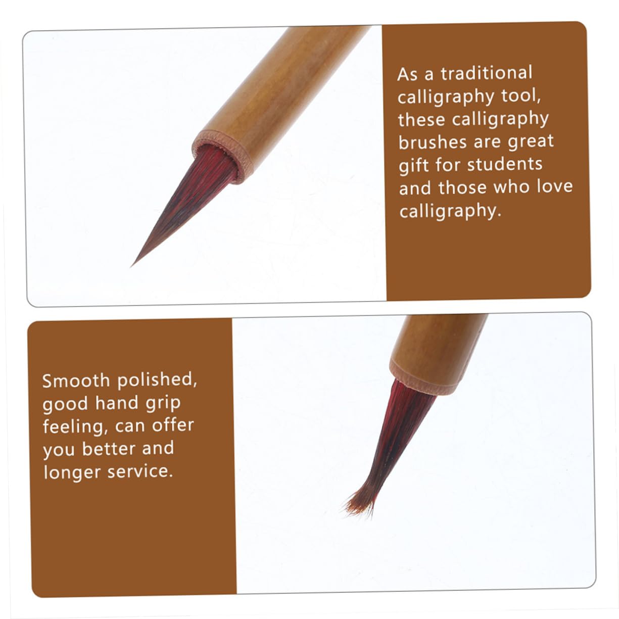 HOMSFOU 5 Set Pennello Da Scrittura Minuscolo Inchiostro Pennello Per Calligrafia Cinese Tradizionale Penne Calligrafiche Per Principianti Penna Calligrafia Palo Di Bambù 4 Pezzi*5