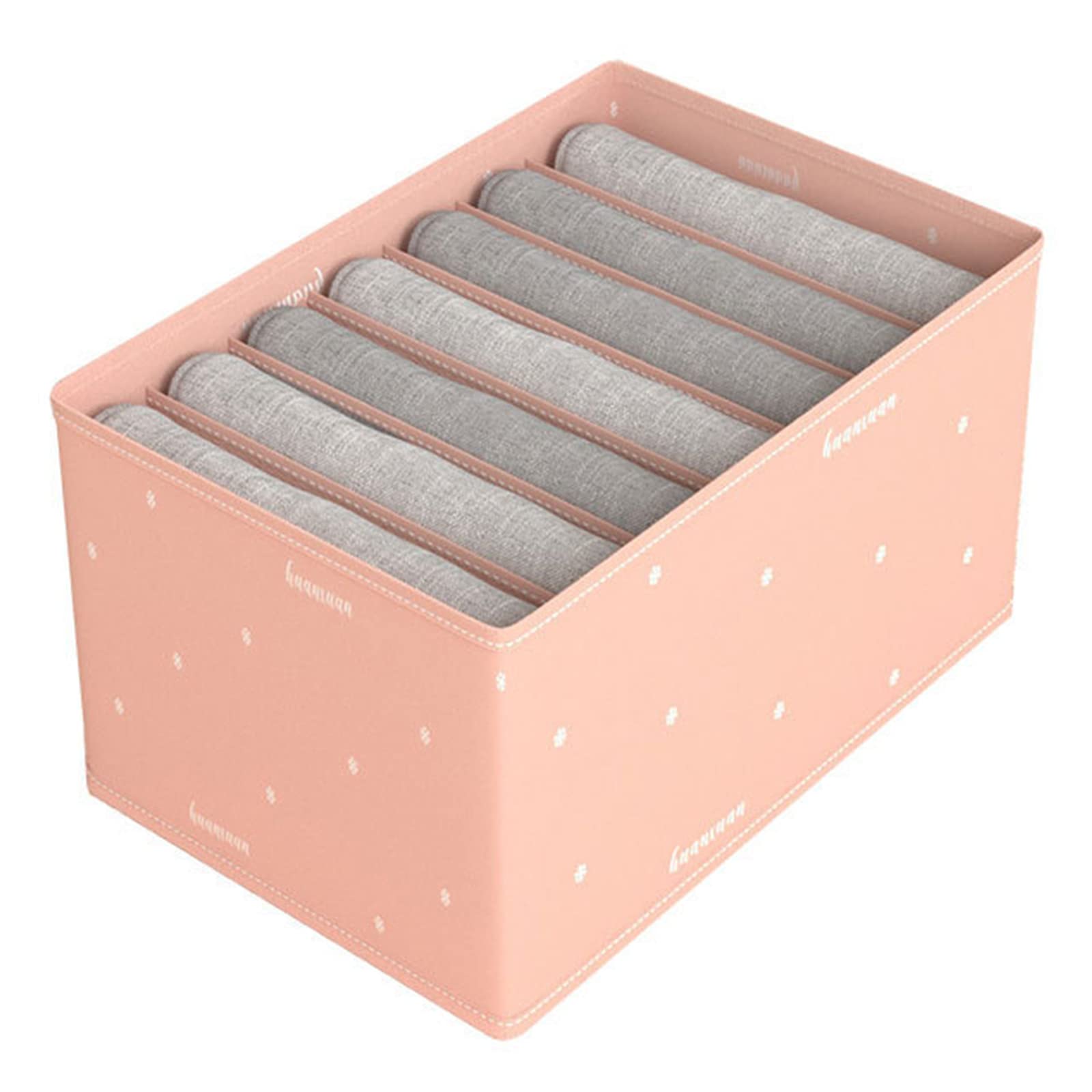 ZWCHGJ Organisateur de Placard Lavable 7 grilles Pliables Visibles pour vêtements, boîtes de Rangement, tiroir en Maille, boîte de séparation pour la Maison, T-Shirt, Jeans, Chaussettes, Culottes