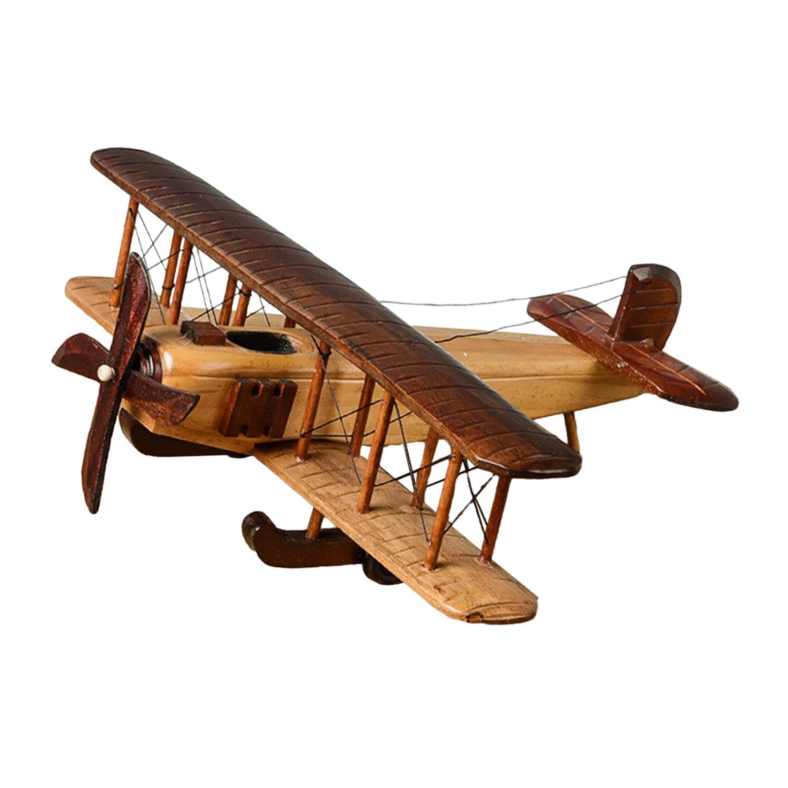 Flugzeug Dekoration Vintage Holz Flugzeugmodell Sammlerstück Geschenkidee Kinder Handarbeit Reiseerinnerung für Schreibtisch Regale Wohnu, Stil c