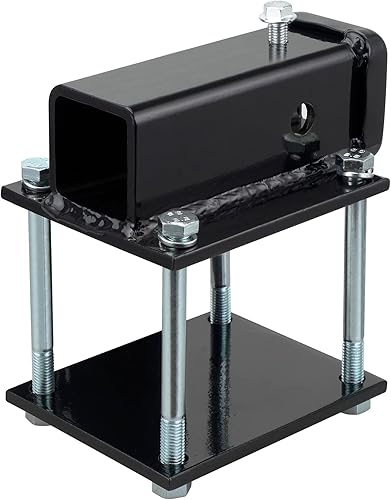 Miniatura 2 de Adaptador de receptor de enganche de parachoques de RV atornillado para vigas de 4 a 4.5 pulgadas, apertura de receptor de 2 pulgadas, parachoques