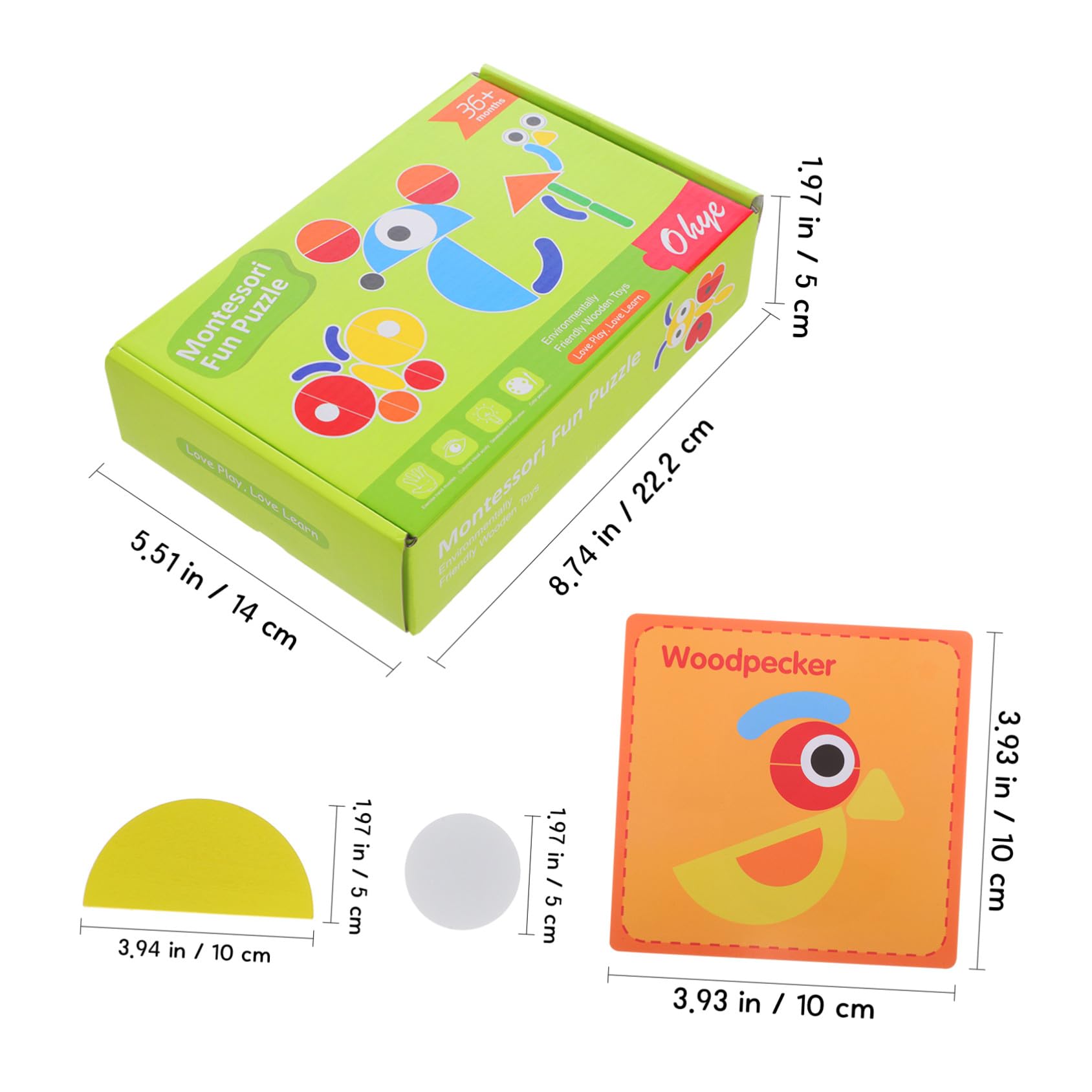 Tablero de Clasificación de Patrones Montessori de Madera Tarjetas Impresas, Formas Geométricas para Aprendizaje Preescolar