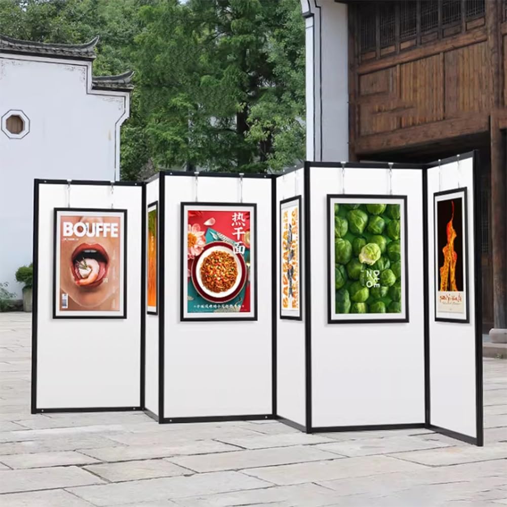 Faltbares Ausstellungsregal für Malausstellung, verstellbarer Kunst-Display-Ständer für Ausstellungen, tragbare Staffelei für Gemälde und Fotos, 1 Packung