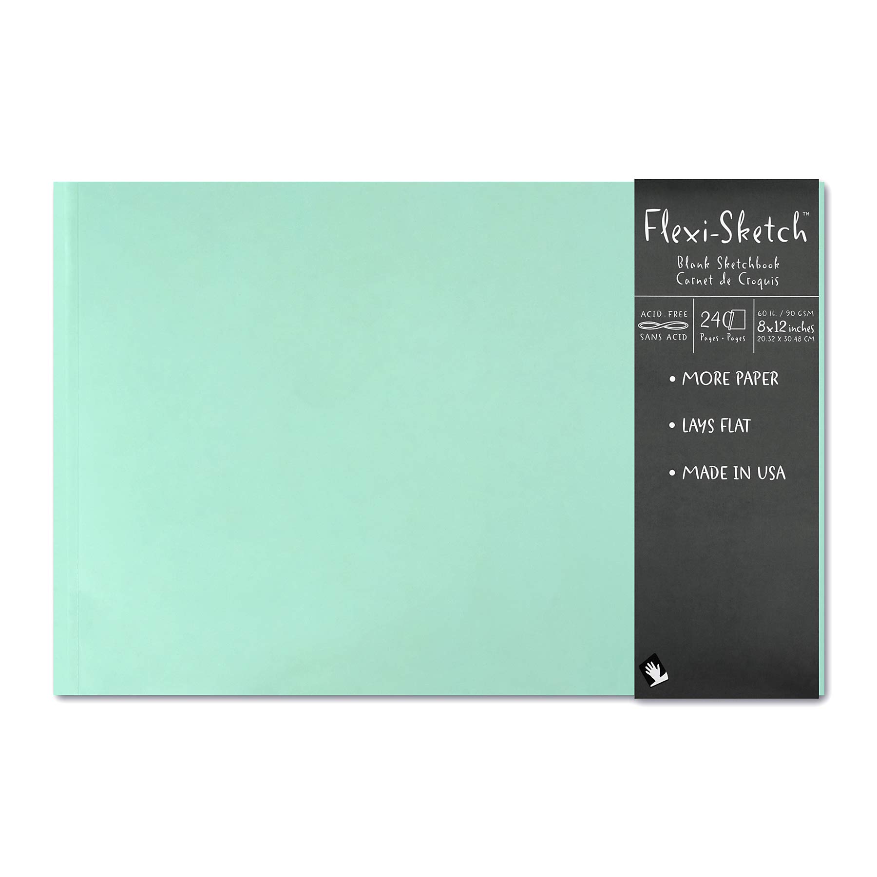 Journal d'artiste vierge anti-bavure papier bleu piscine 8 x 12