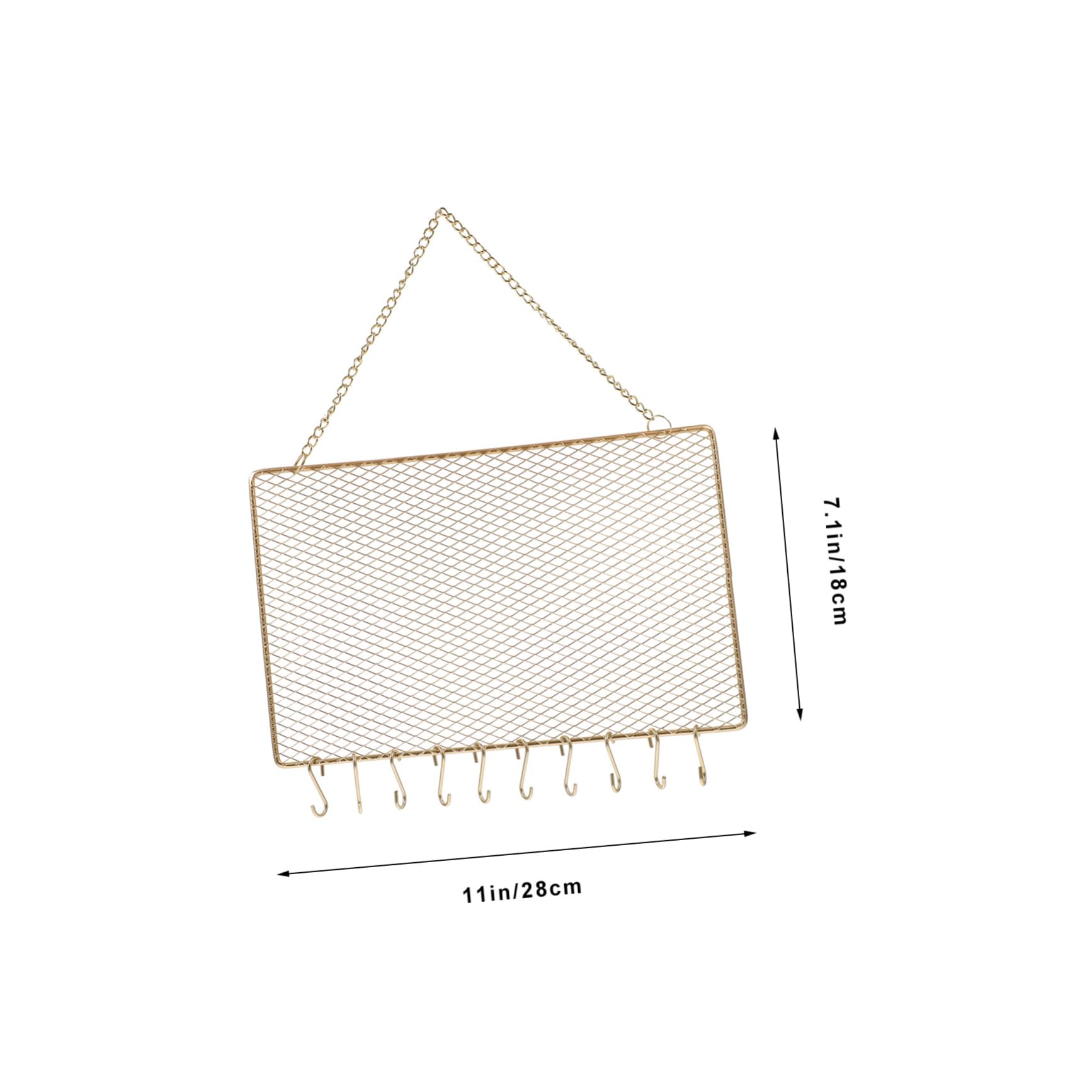 Alipis Hanging Jewelry Holder Metal Wall Organizer for Earrings Necklaces Bracelets Sturdy Display Rack with Hooks Stylish and Versatile Jewelry Storage for Home Decor