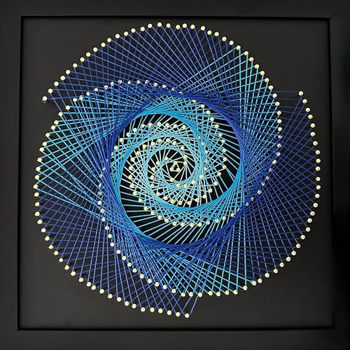 THOUDONER DIY 3D String Art Crafts Kit for Adults Beginner Unique Gift-Wall Decor Supplies(11.8inch*11.8inch).