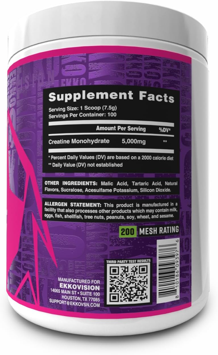 Ekkovision Creatine 100 Servings Grape